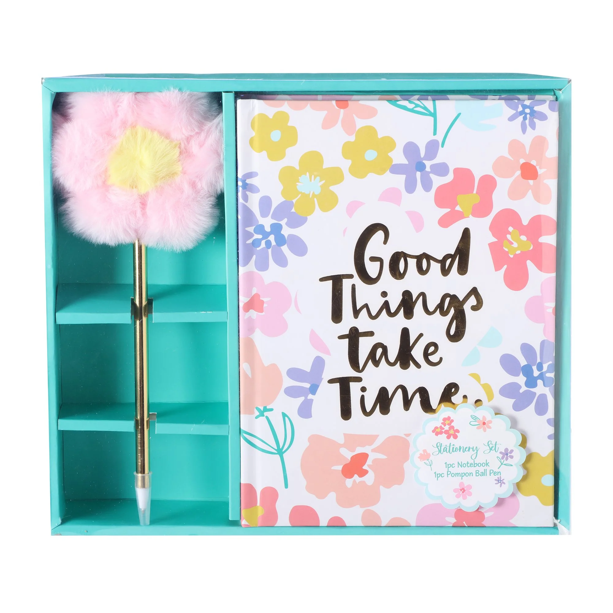 1 carnet et 1 stylo green floral