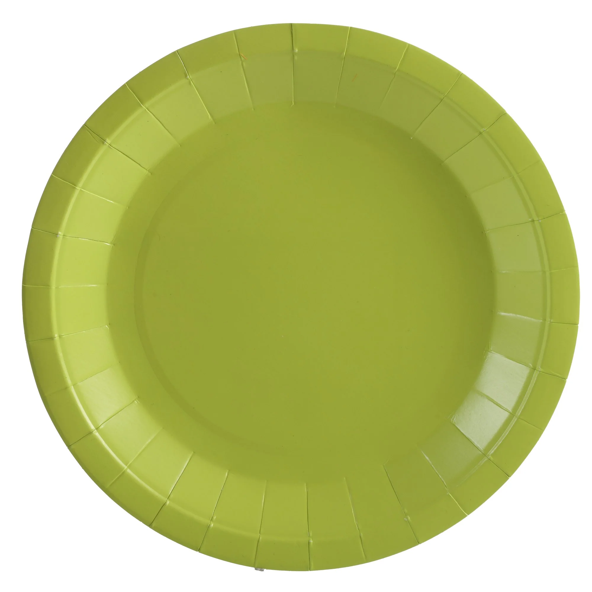 10 assiettes en carton anis