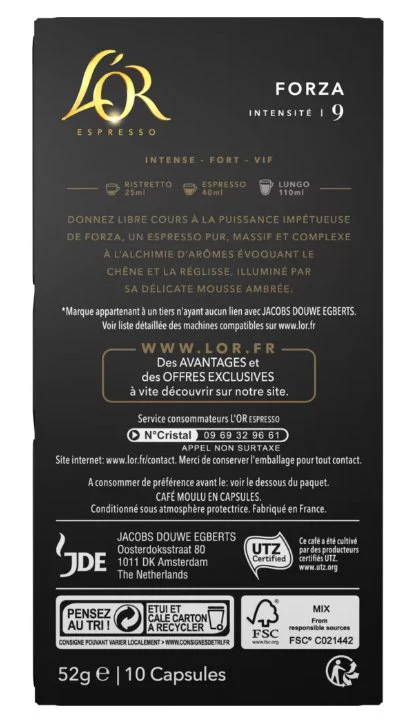 10 capsules Espresso Forza 9 - Image 2