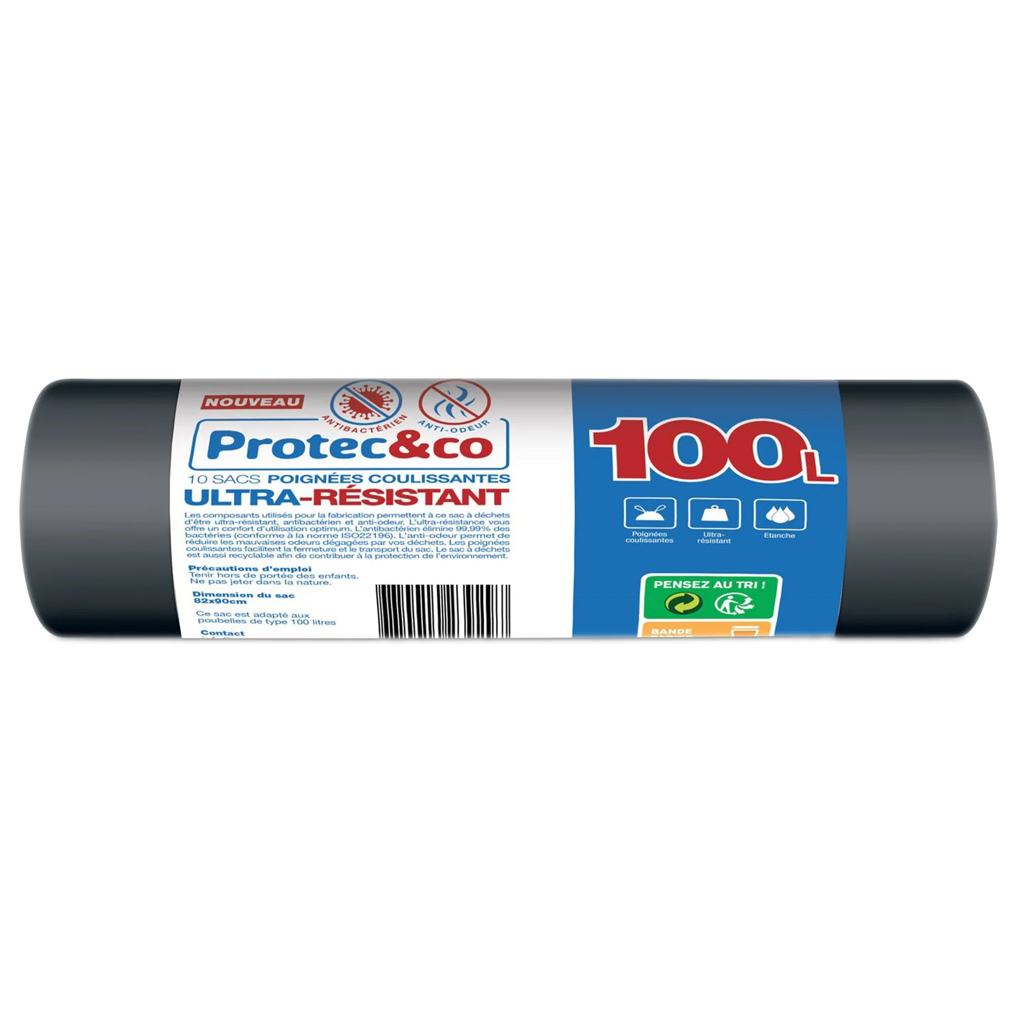 10 sac poubelle 100L ultra résistants