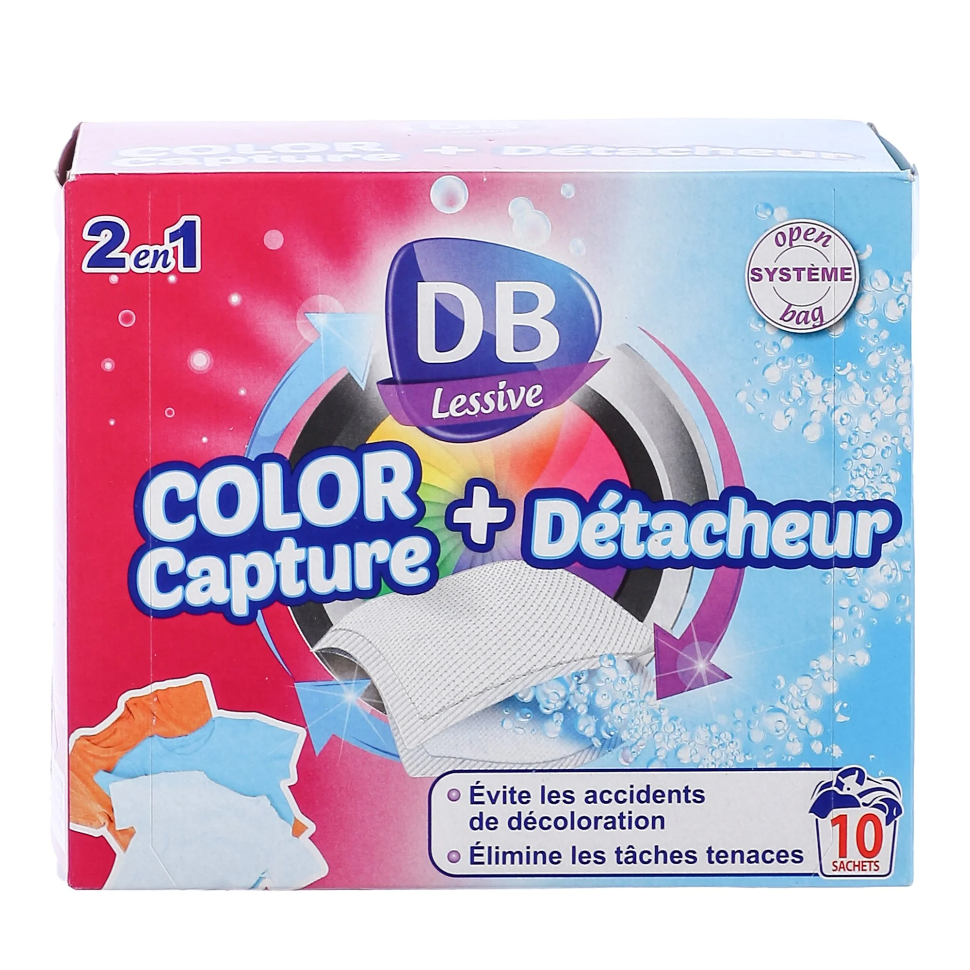10 sachets détachants + anti transfert de couleur