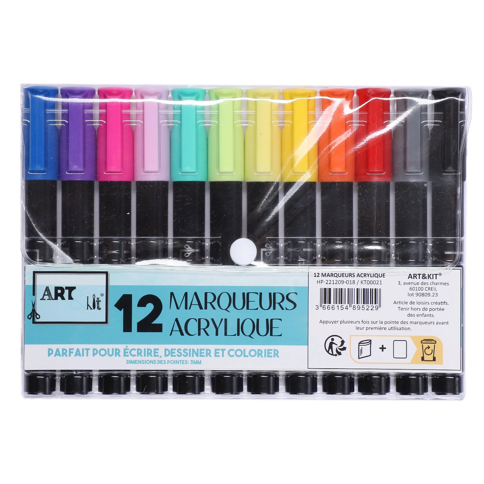 12 marqueurs acrylique