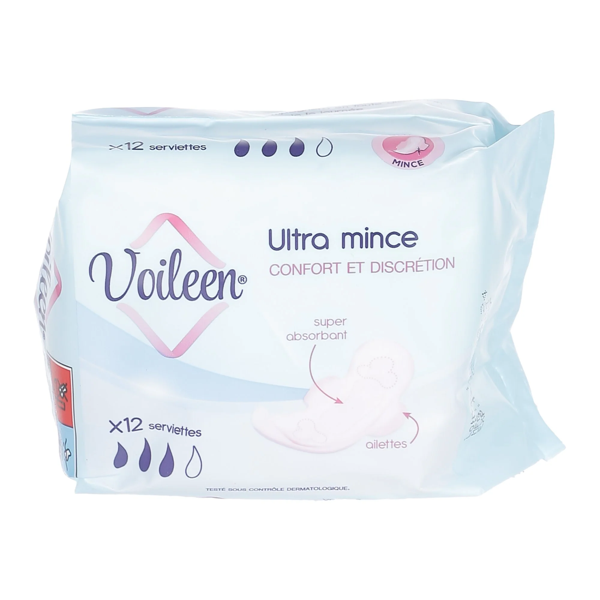 12 serviettes hygiéniques ultra minces jour