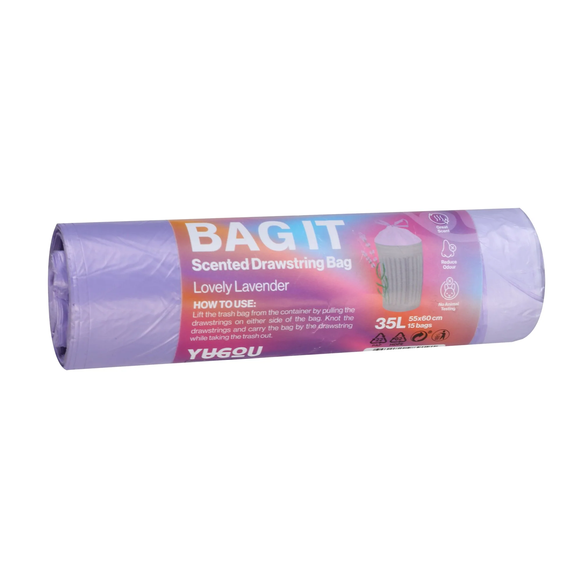 15 sacs poubelle 35L parfum lavande