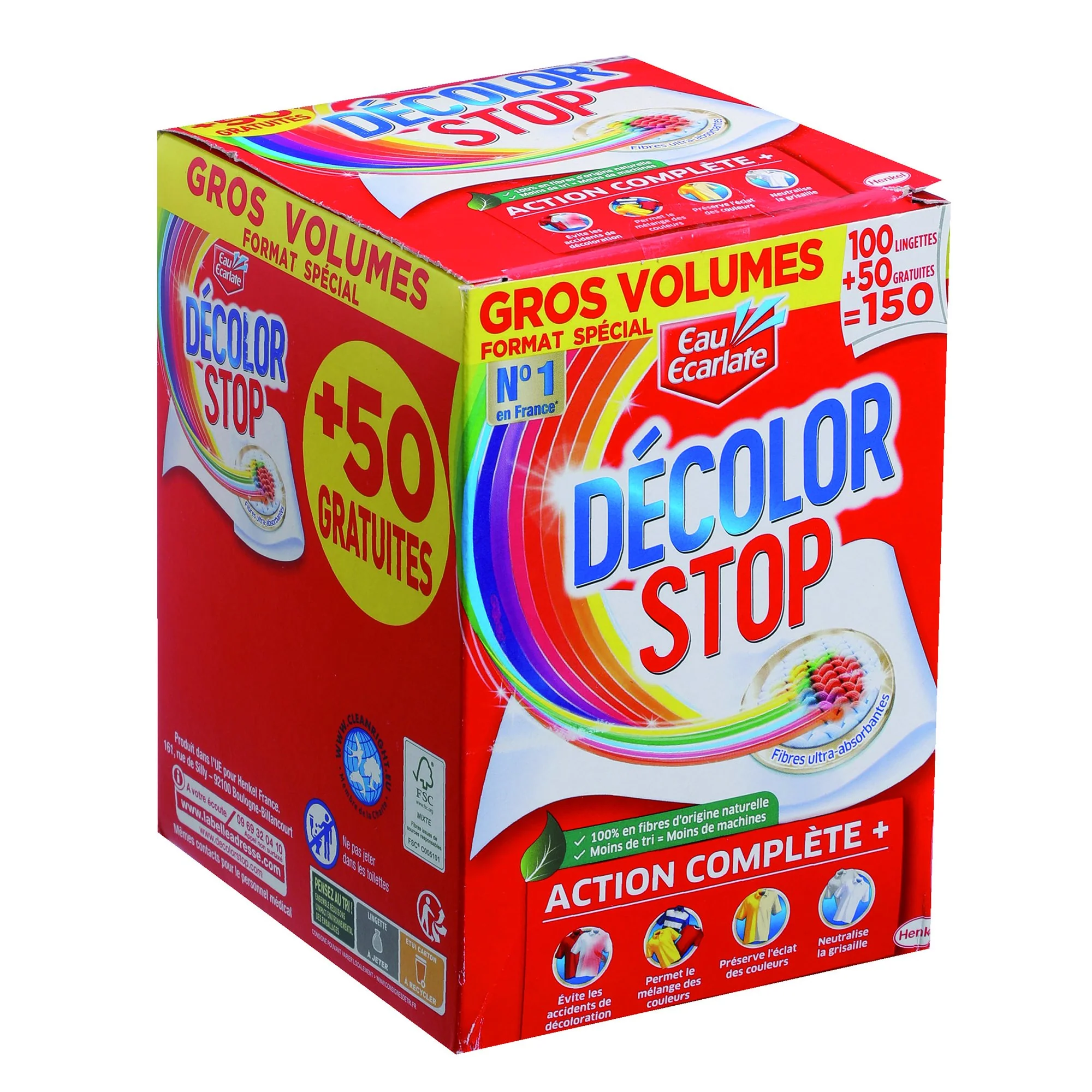 150 LINGETTES DECOLOR STOP (100+50)