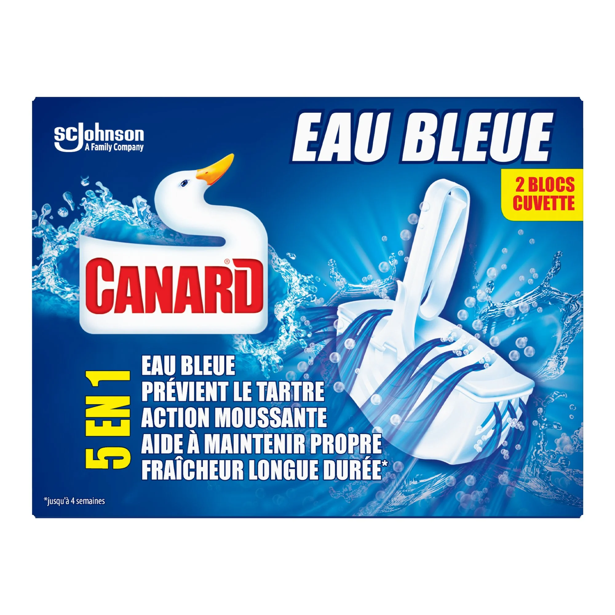 2 blocs WC eau bleue 5 en 1