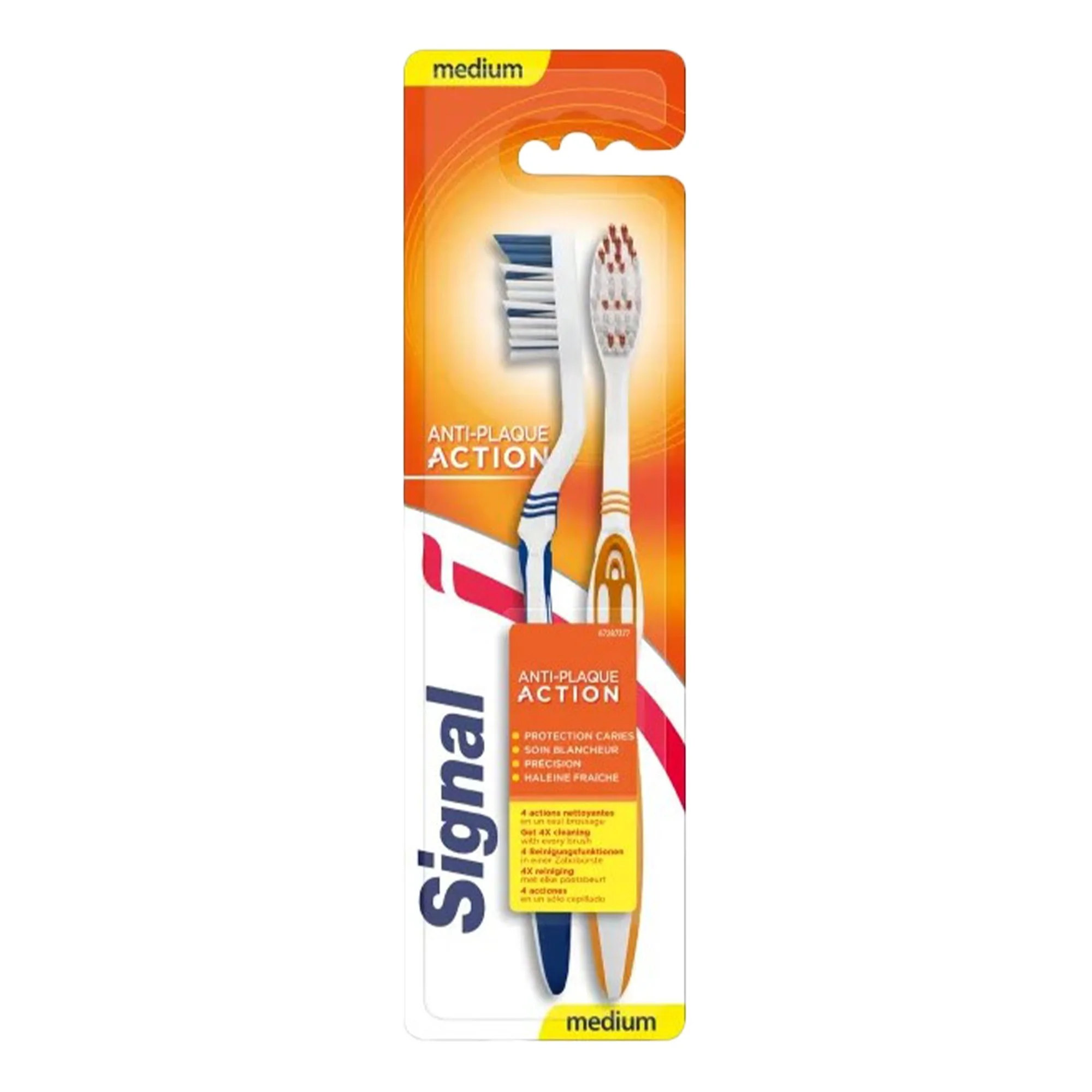 2 brosses à dents anti plaque médium