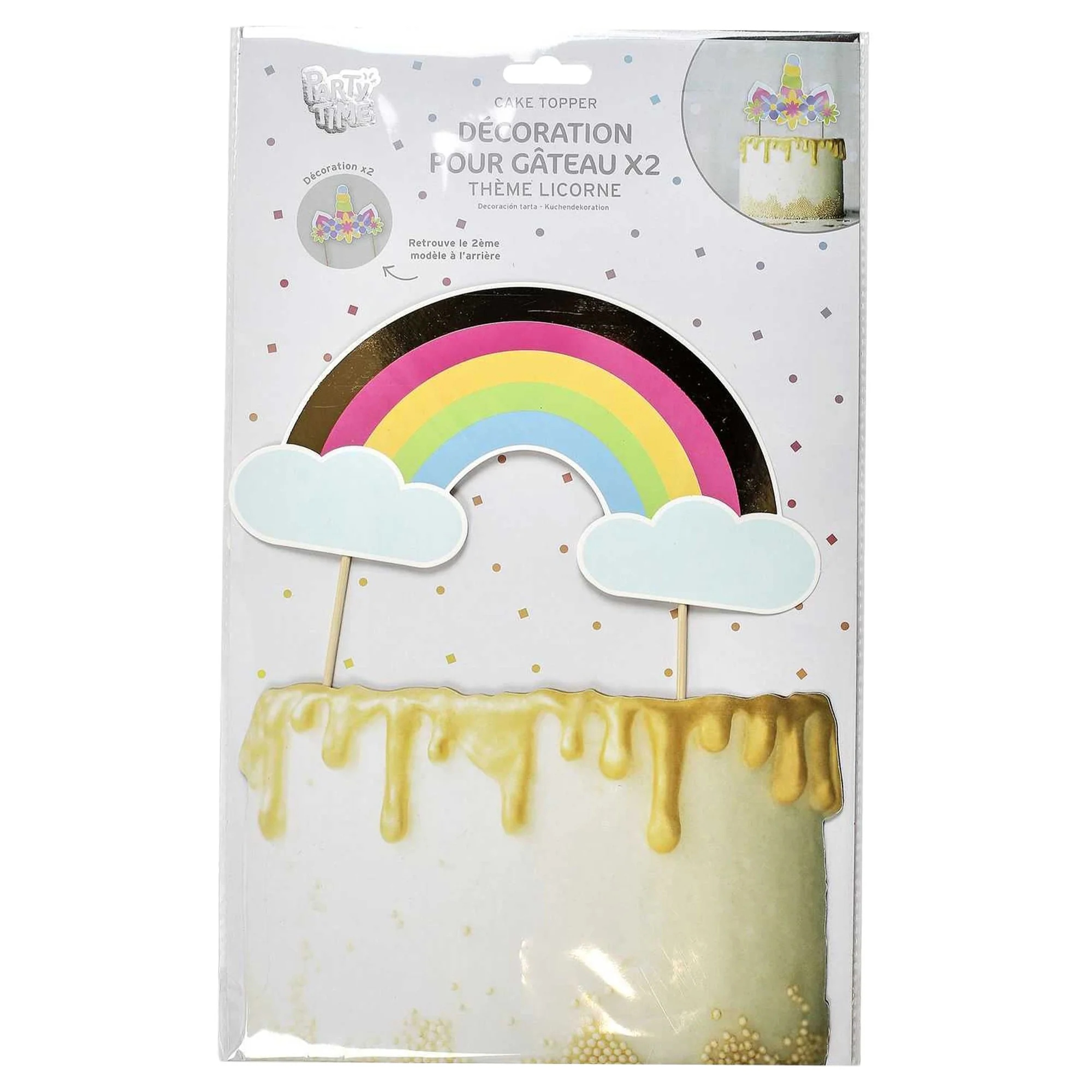 2 décorations de gâteau licorne - Image 4