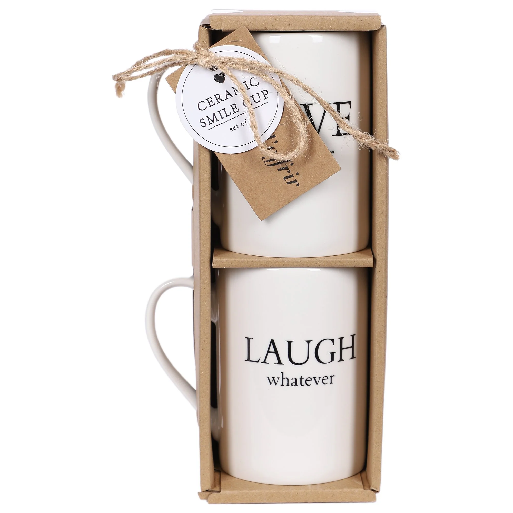 2 tasses en céramique - Blanc