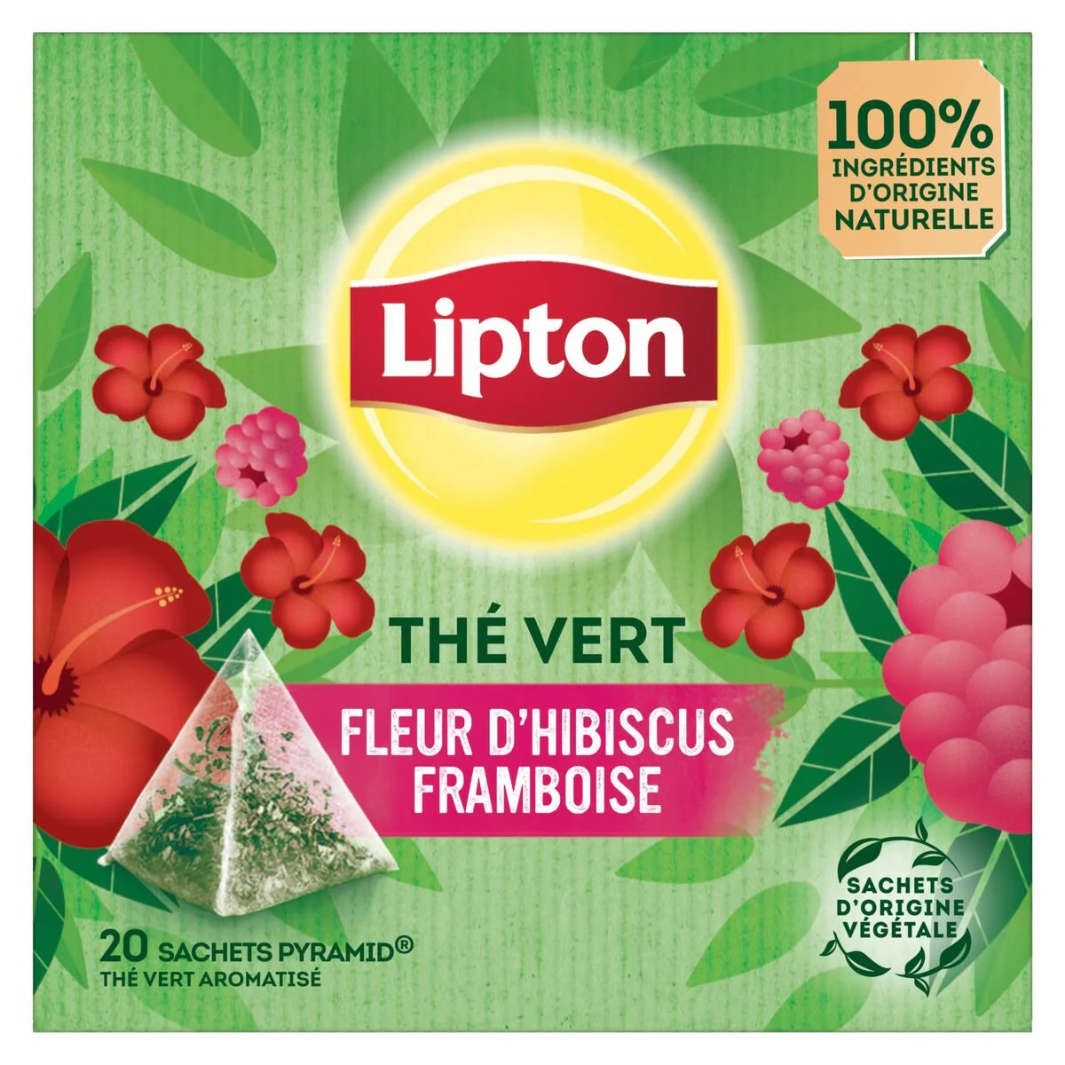20 sachets de thé - Fleur d'hibiscus et framboise