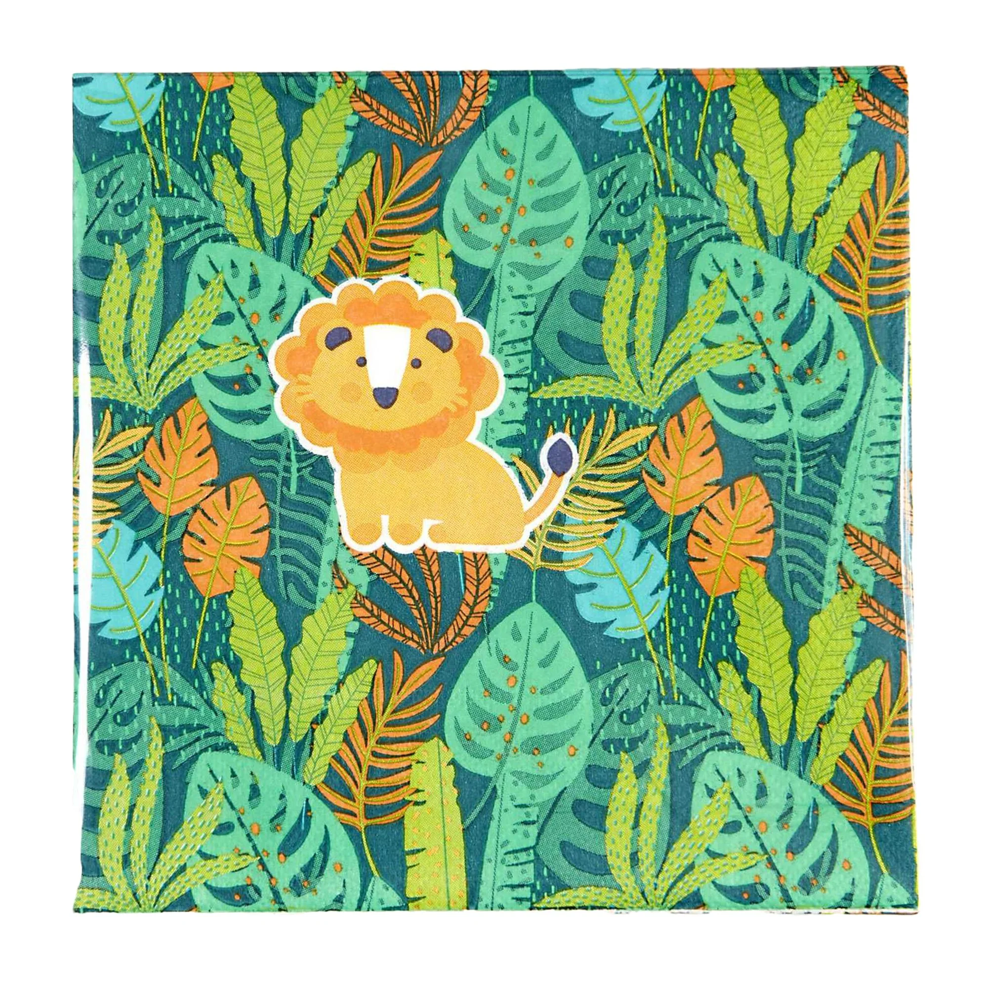 20 serviettes en papier Lion