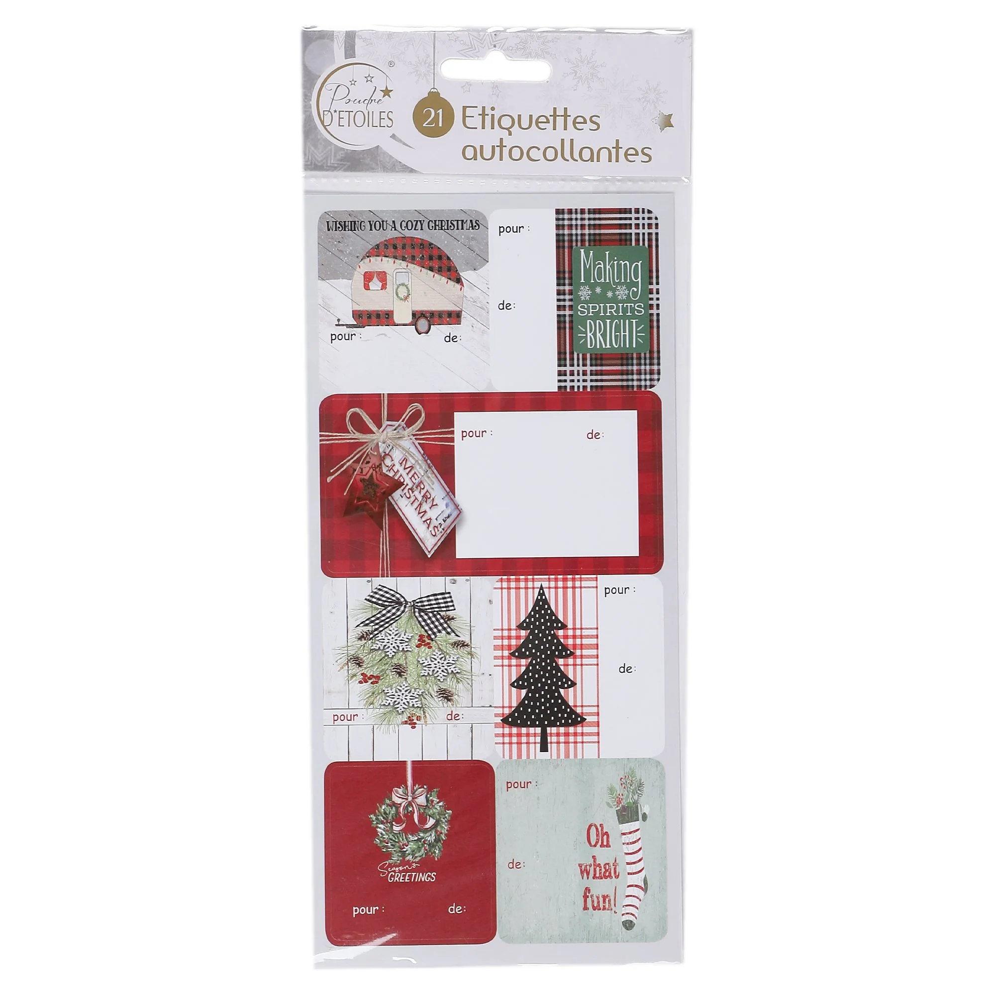 21 étiquettes autocollantes de Noël - Image 3