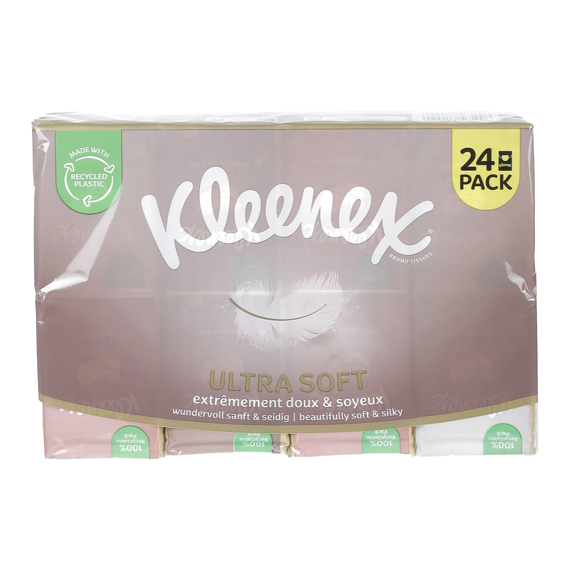 24 mini étuis de 7 mouchoirs papier ultrasoft
