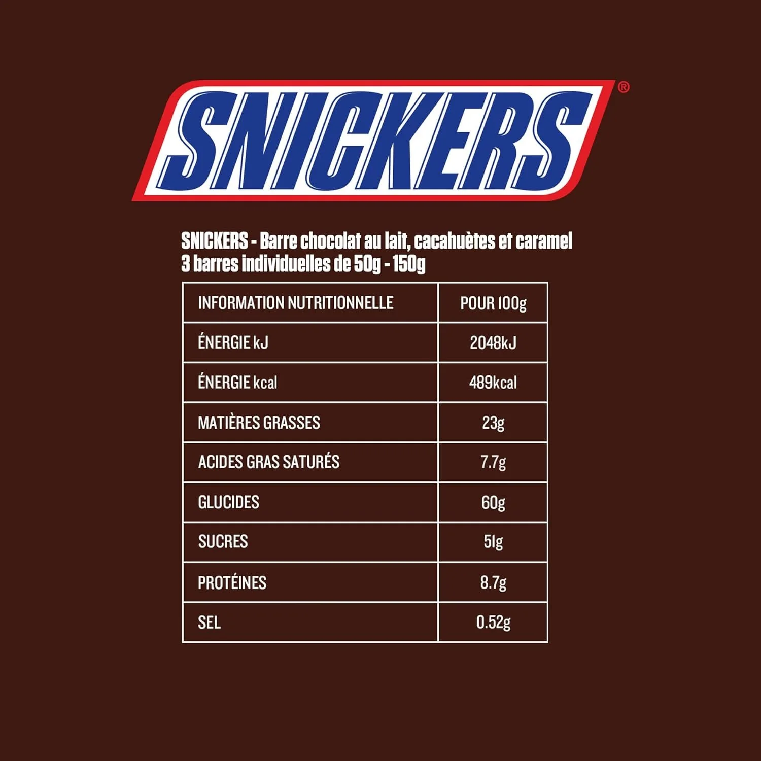 3 barres chocolatées cacahuètes - Image 3