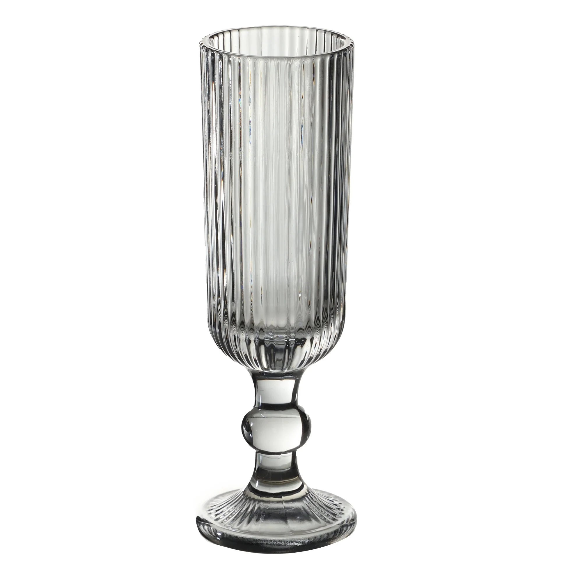 3 flûtes à champagne striées - Image 2