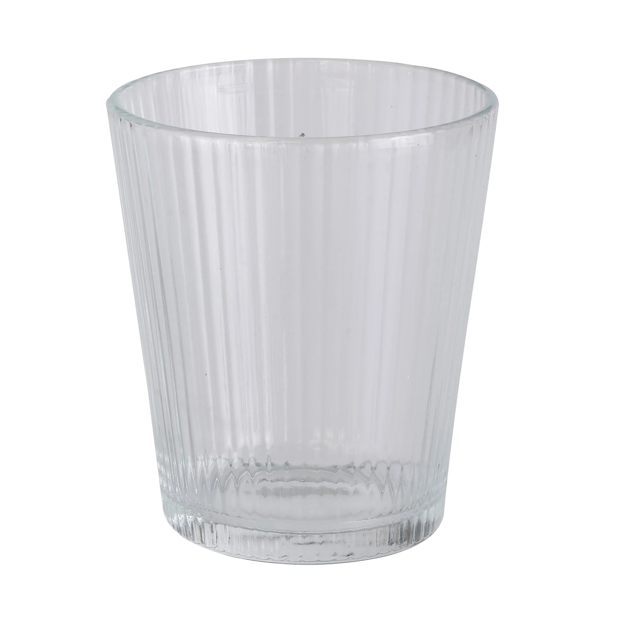 3 gobelets striés transparents 330 ml