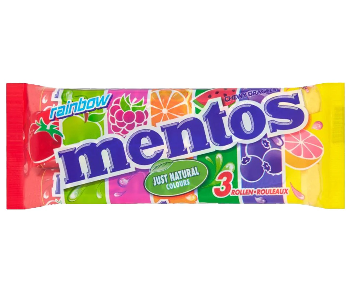 3 rouleaux de bonbons tendres goût fruits