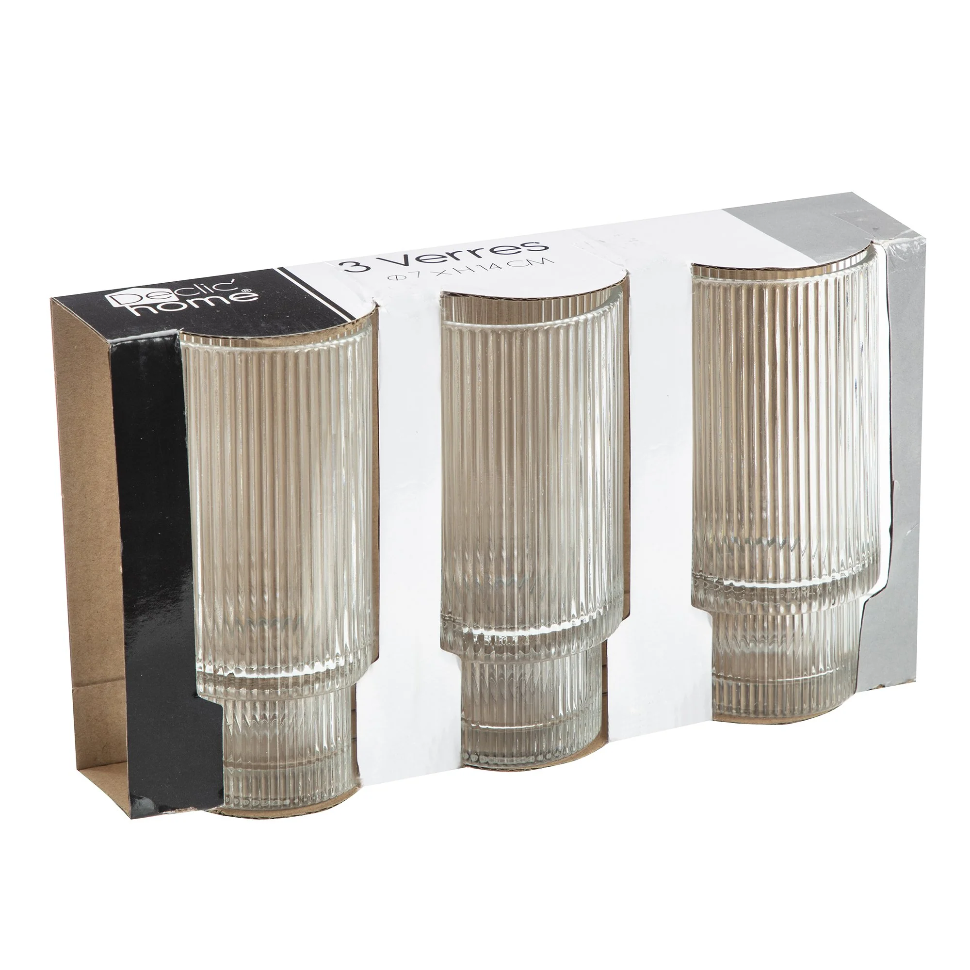 3 verres à eau 300ml