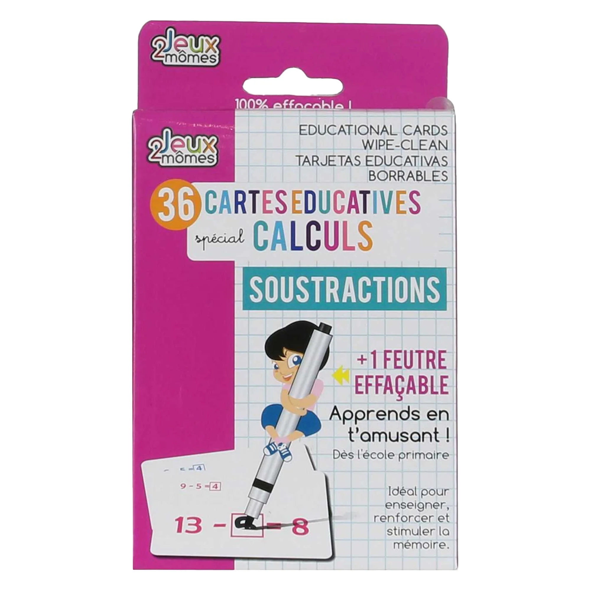 36 cartes effaçable pour apprendre le calcul - Image 2