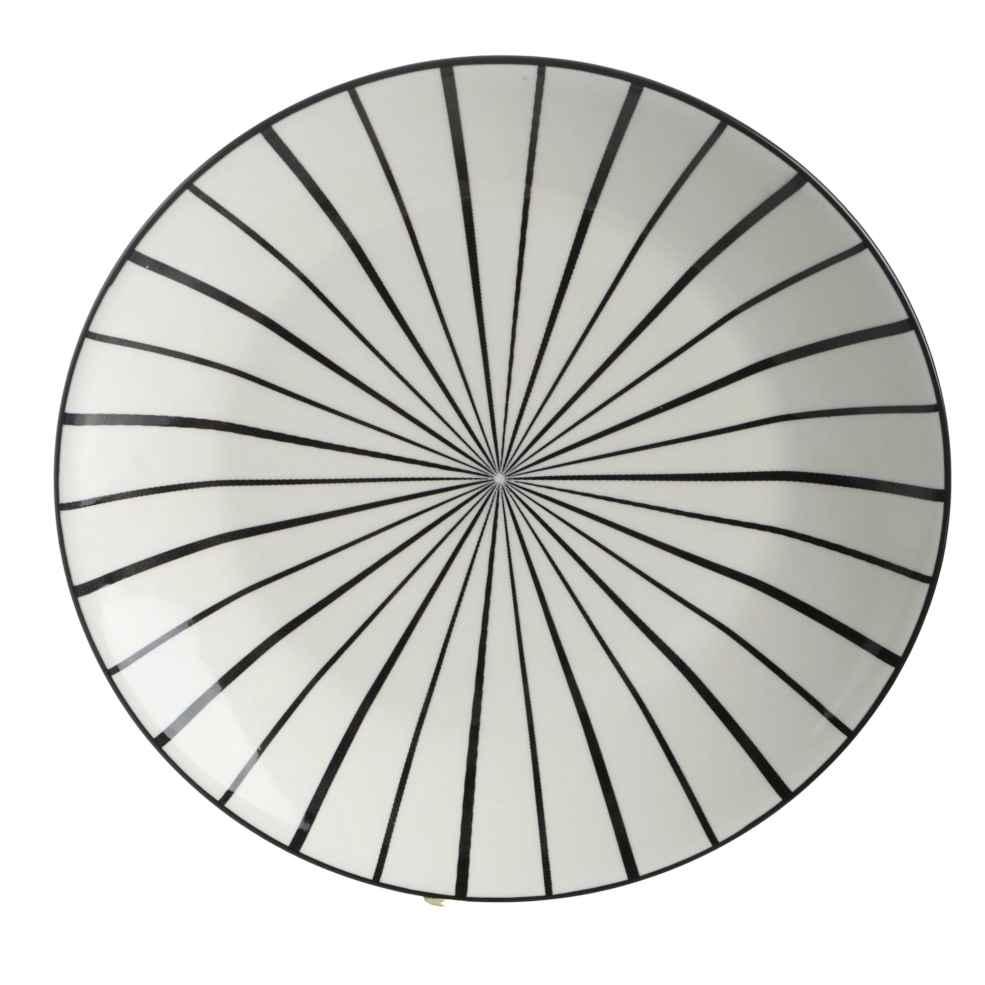 Lot de 4 assiettes plates motif géométrique 26cm - Blanc