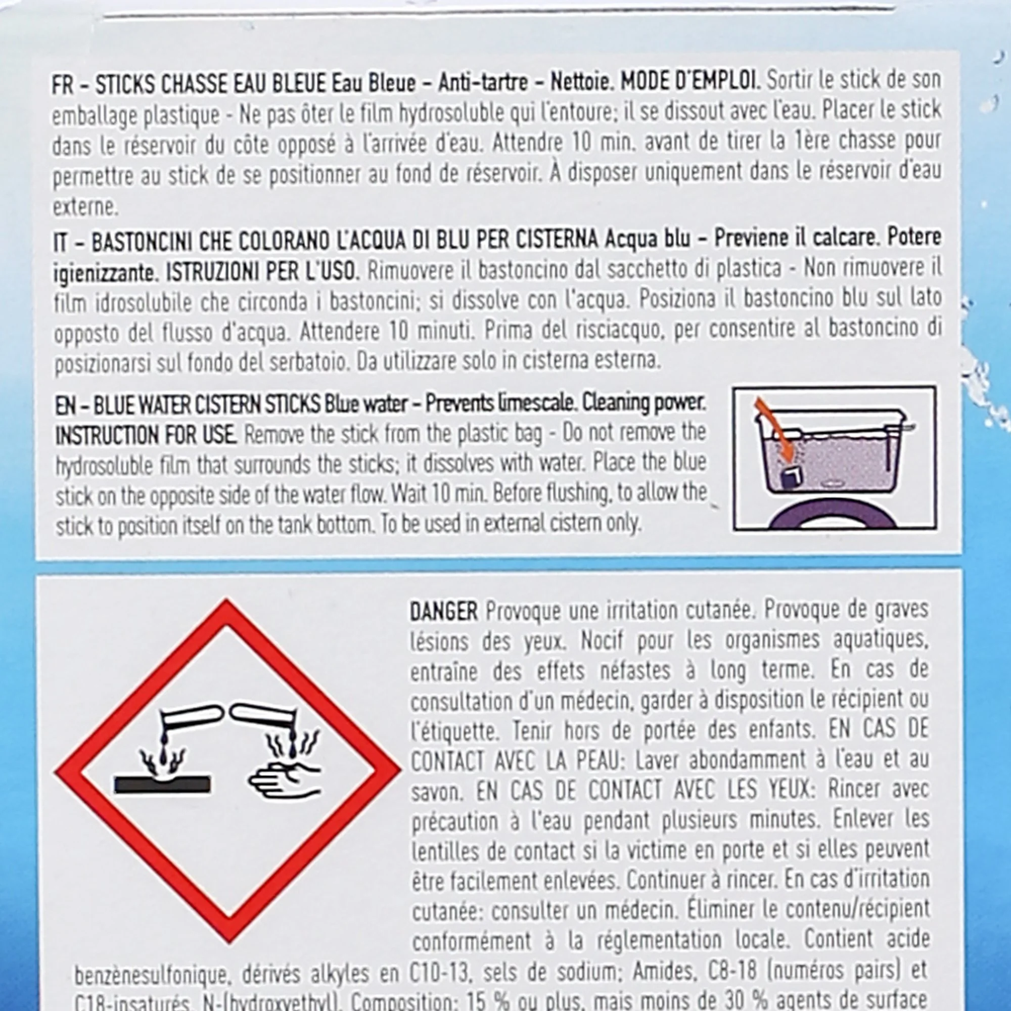 4 blocs chasse d'eau bleu - Image 3