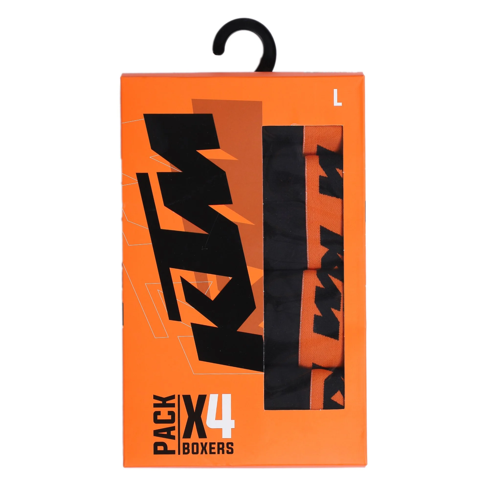 4 boxers en coton - Noir