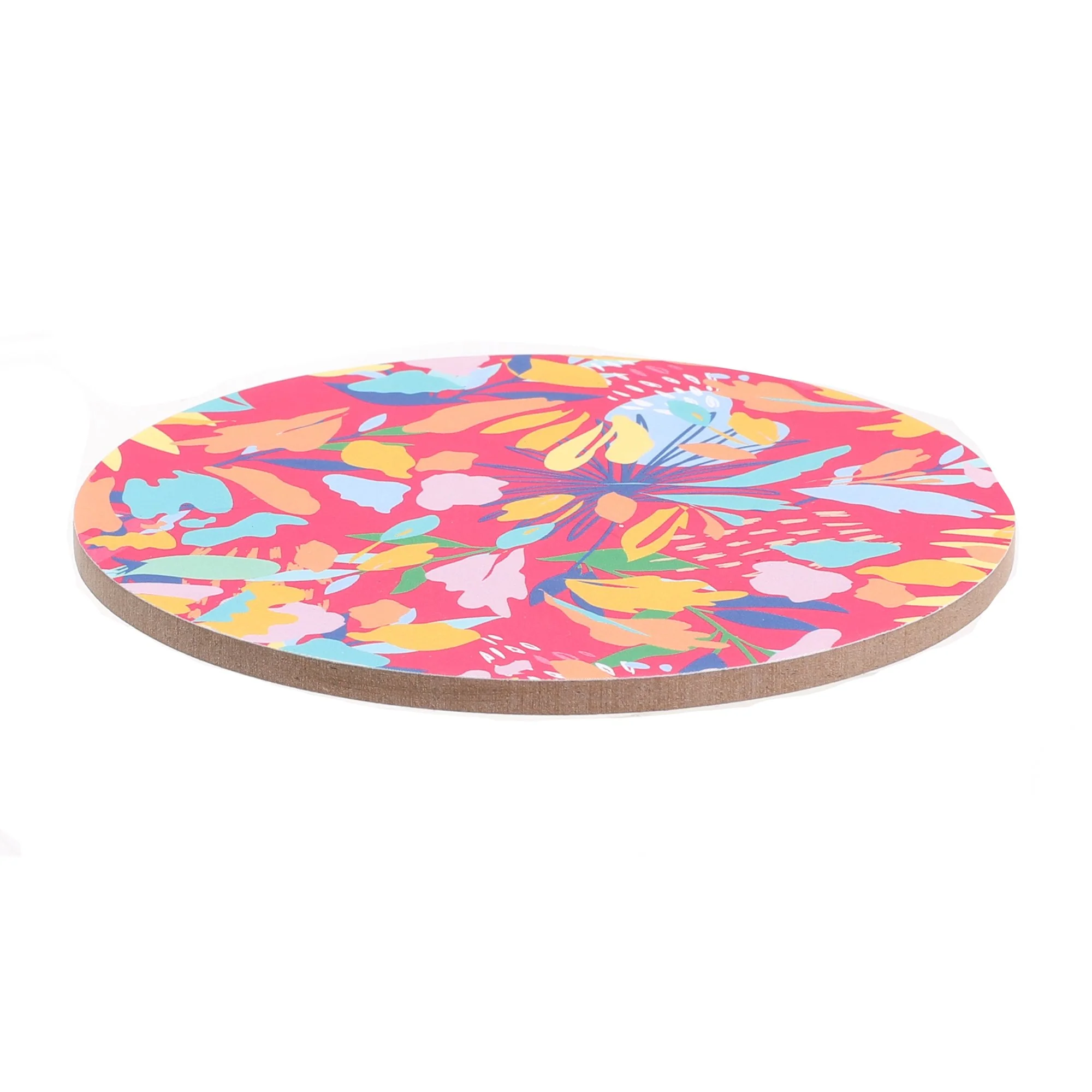 4 dessous de verre fleuris 10cm - Image 3