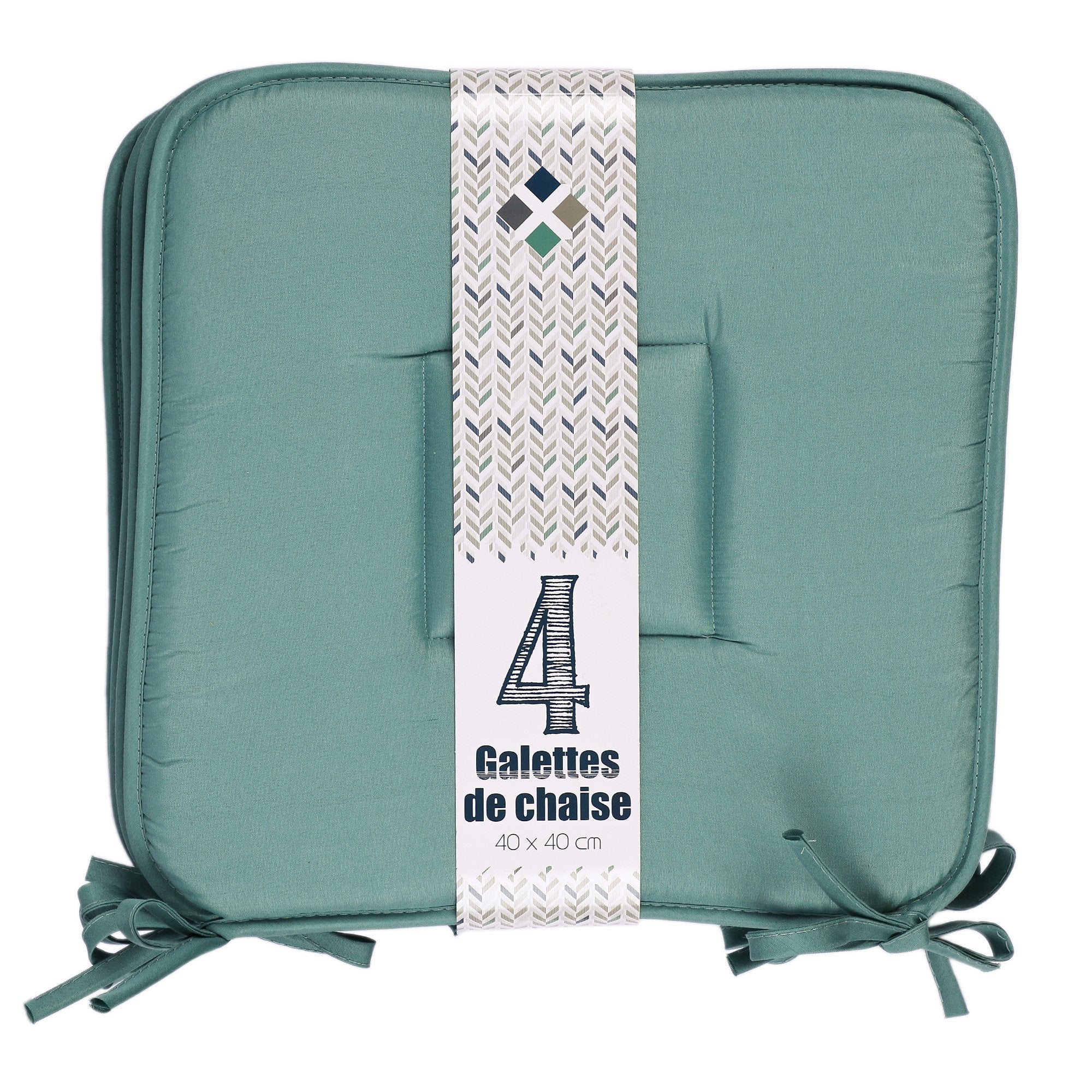 4 galettes de chaise - Rose - Image 5
