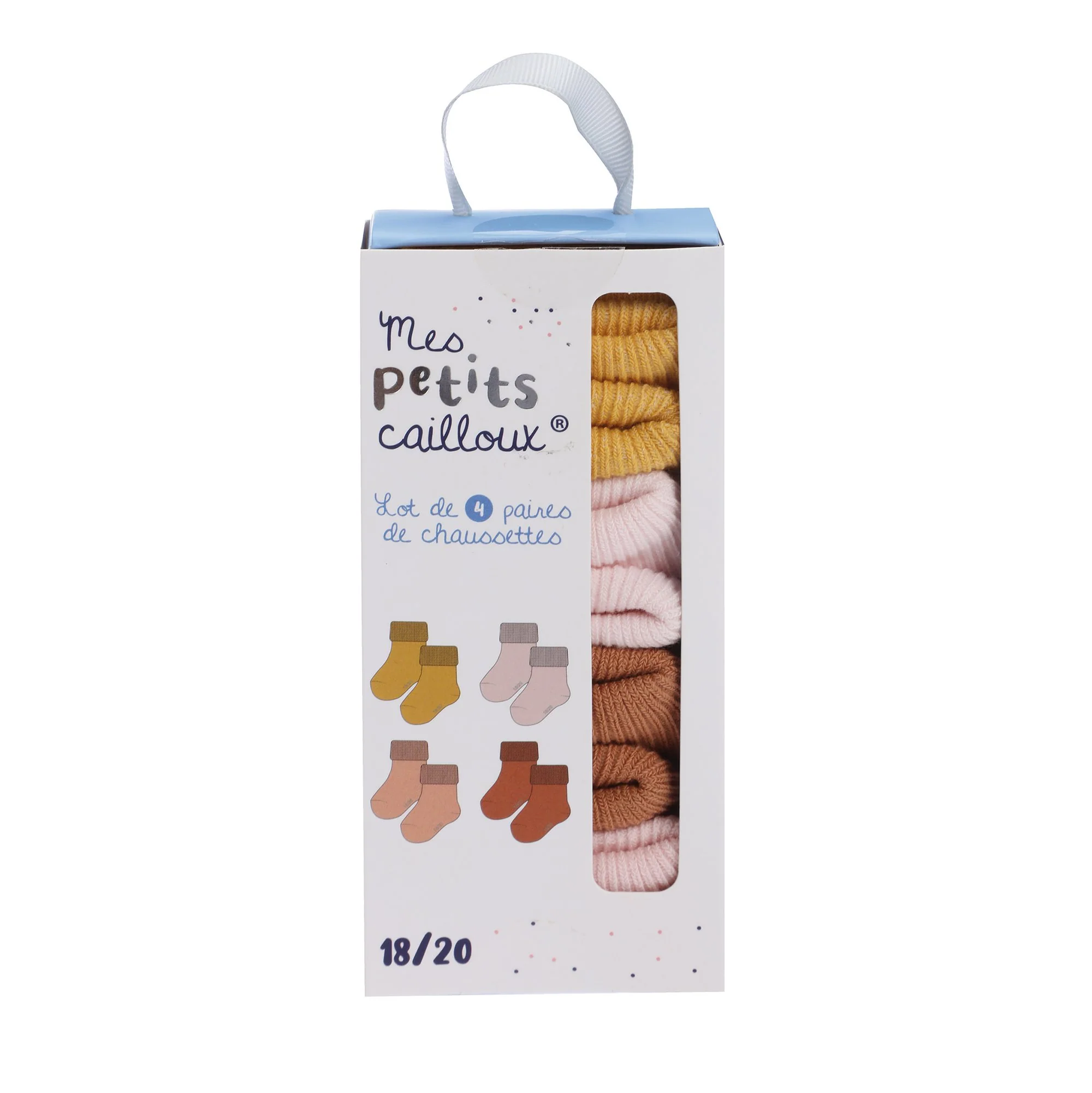 4 PR CHAUSSETTES NAISSANCE 15/17 18/20 BOITE CADEAU - Image 6