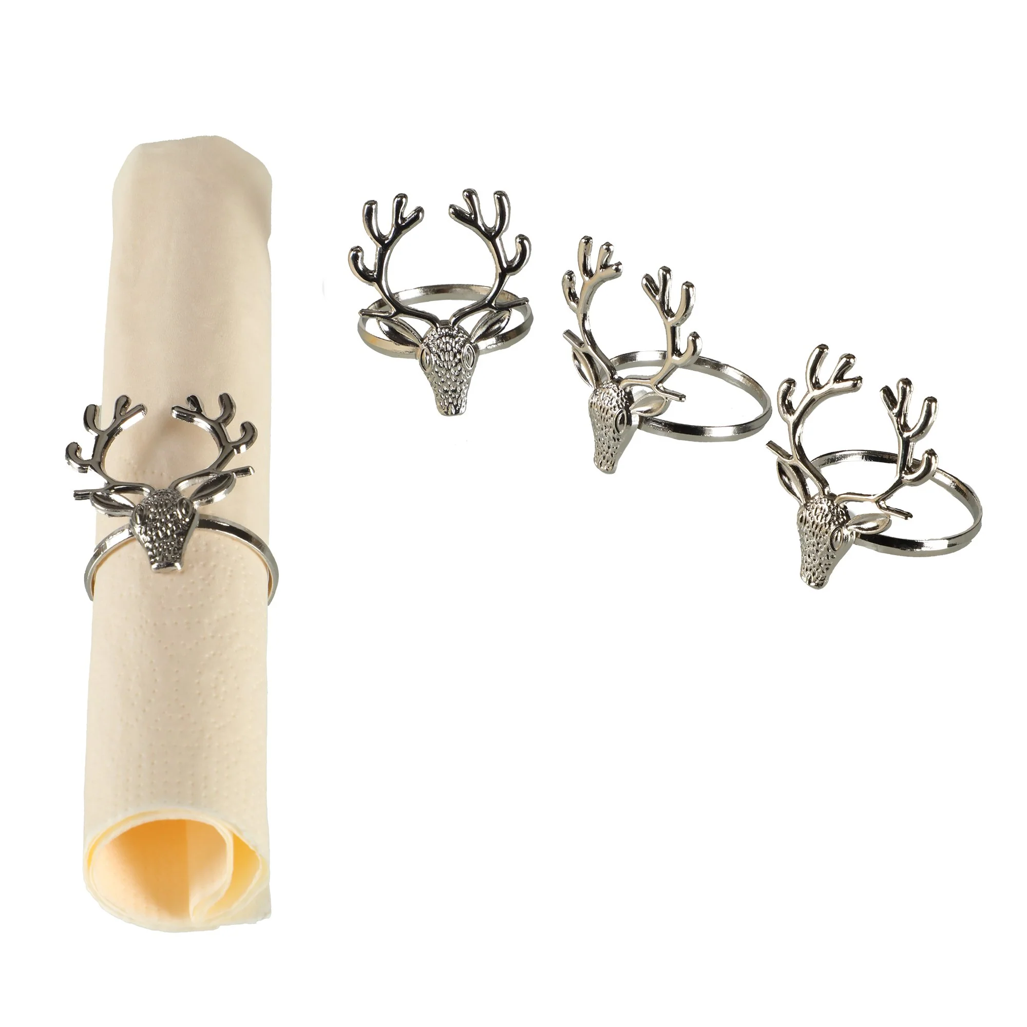 4 ronds de serviette cerf - Image 3