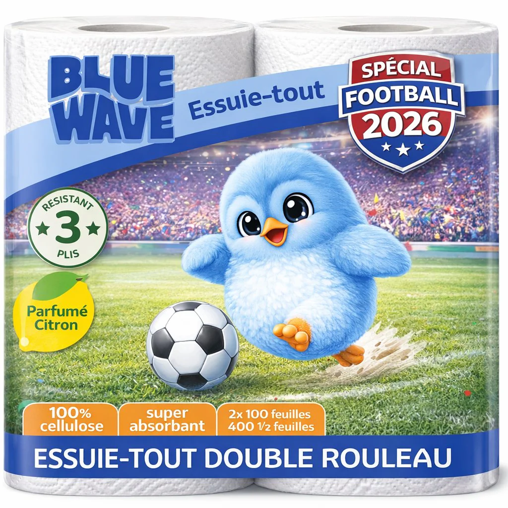 4 rouleaux essuie-tout football