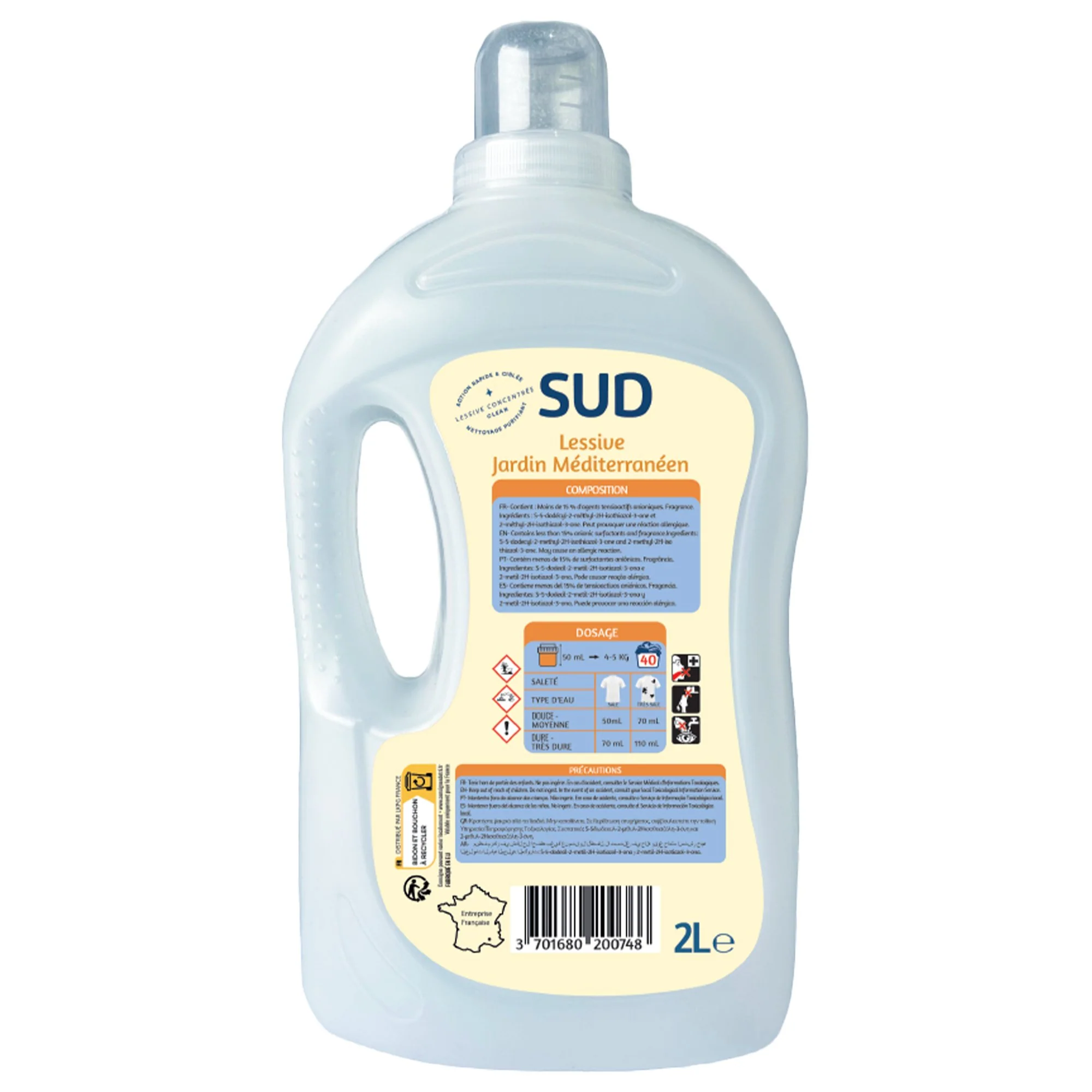 40 doses de lessive liquide - jardin méditerranéen mimosa - Image 2