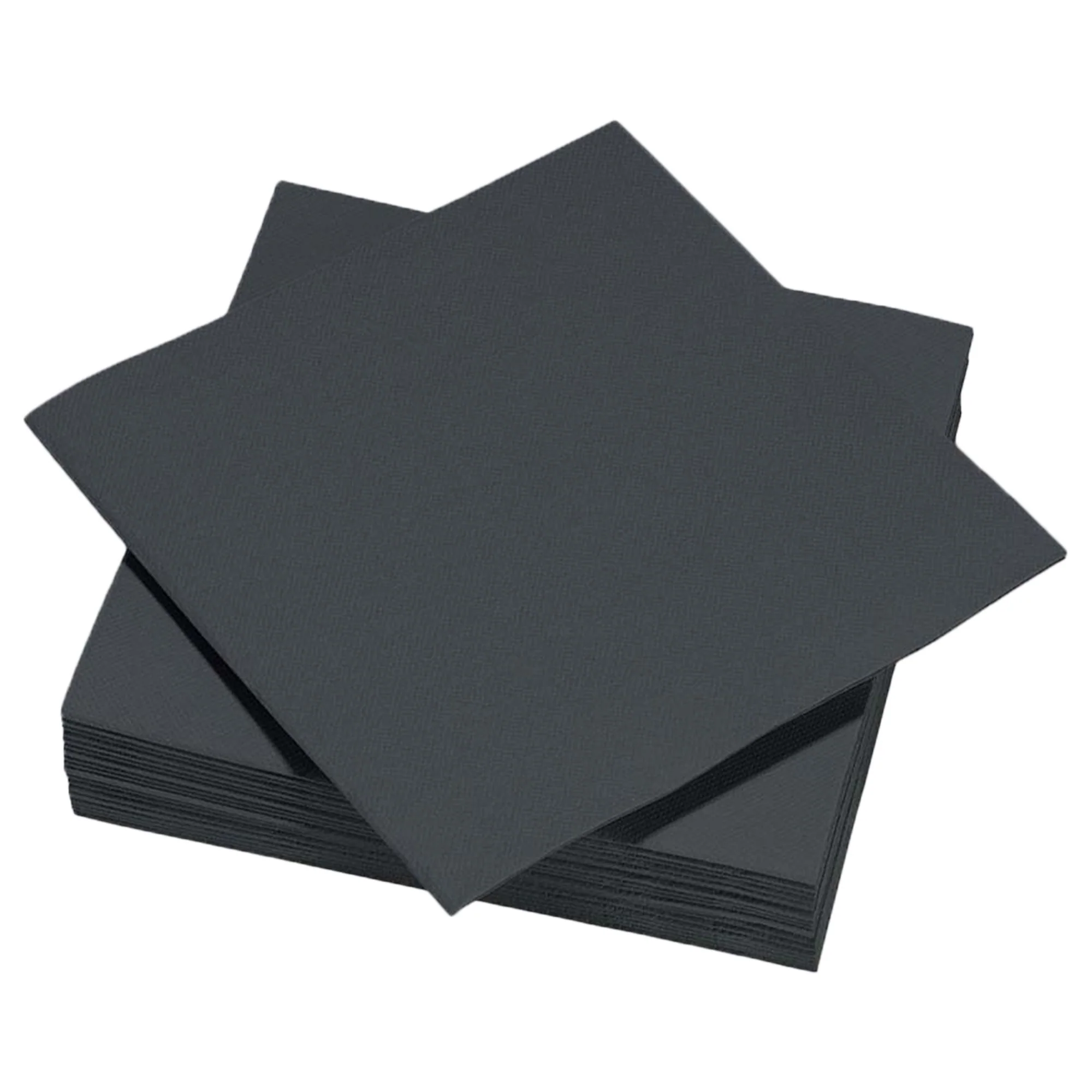 40 serviettes en papier noires