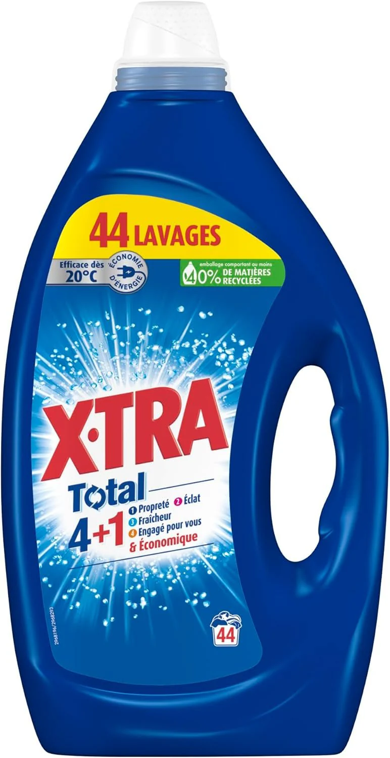 44 doses de lessive liquide Total 4+1 tous textile