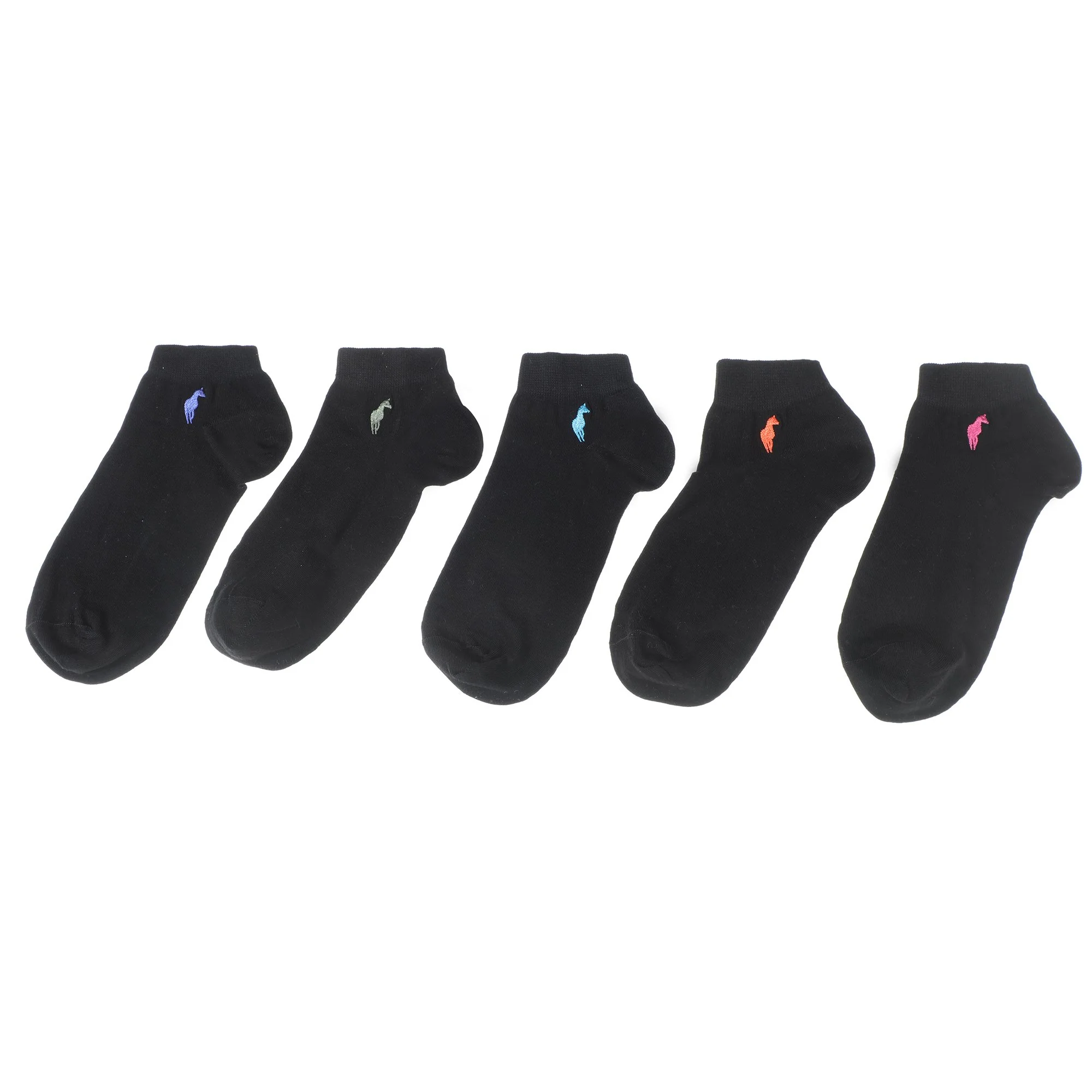 5 paires de chaussettes courtes brodées - Image 2