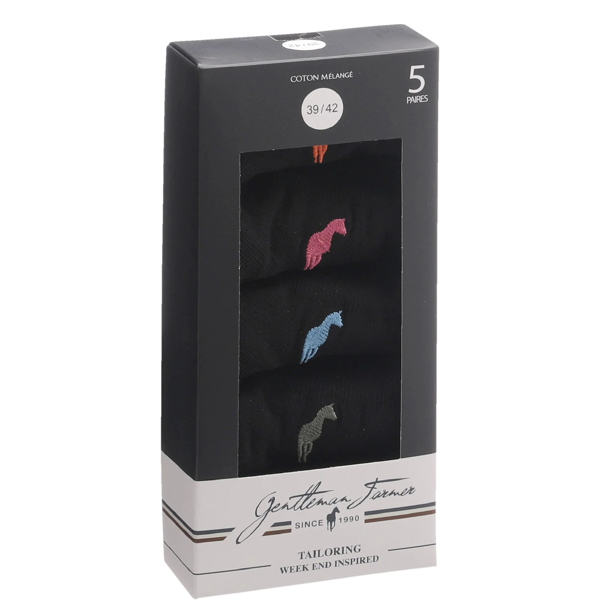 5 paires de chaussettes courtes brodées - Image 5
