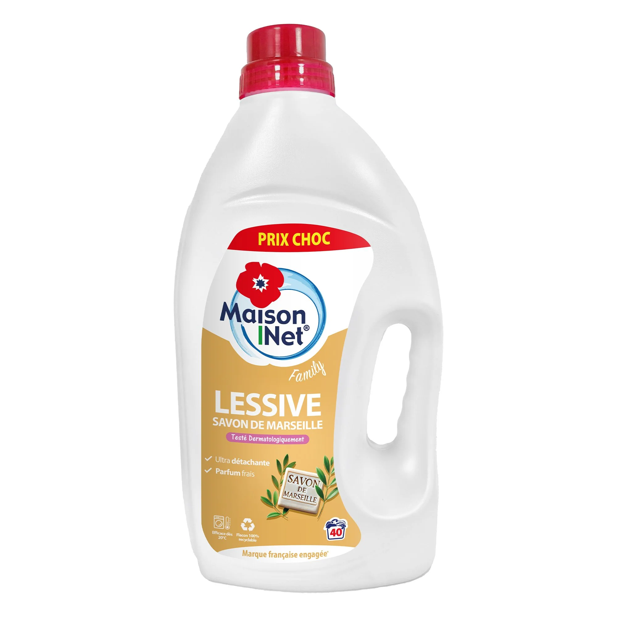 50 doses de lessive liquide savon de Marseille