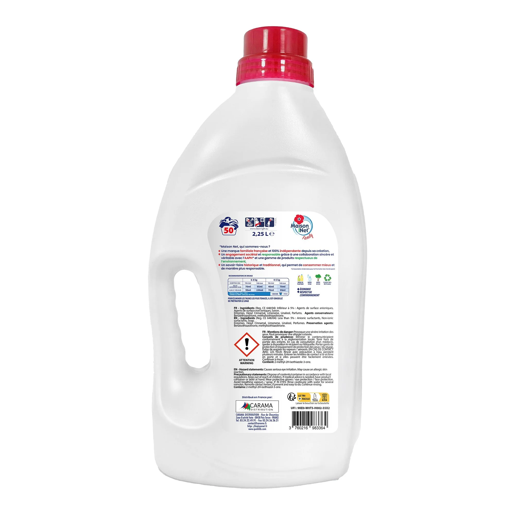 50 doses de lessive liquide savon de Marseille - Image 2