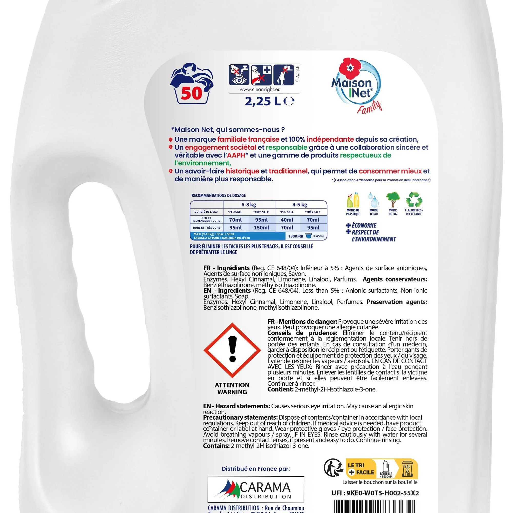 50 doses de lessive liquide savon de Marseille - Image 3
