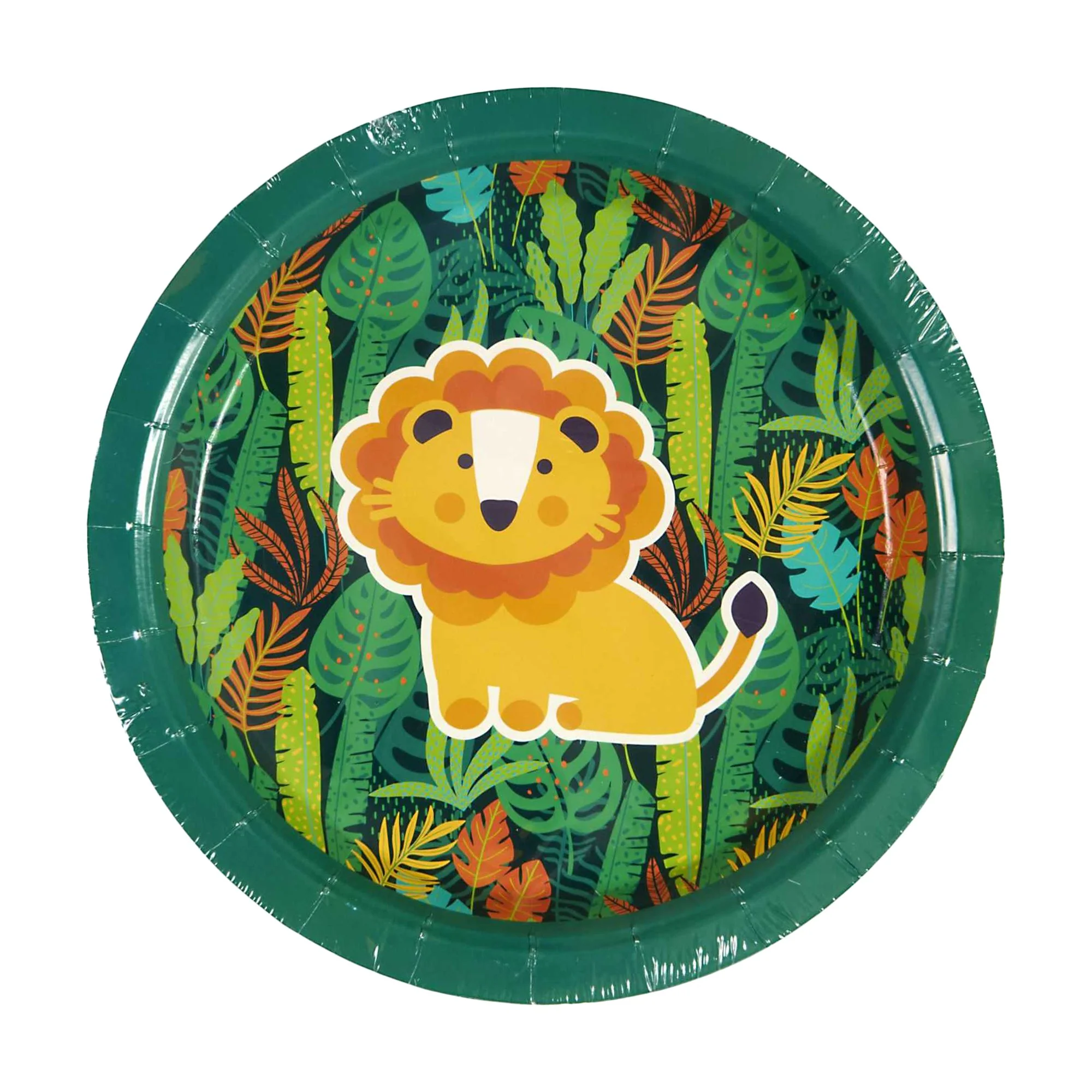 6 assiettes en carton lion