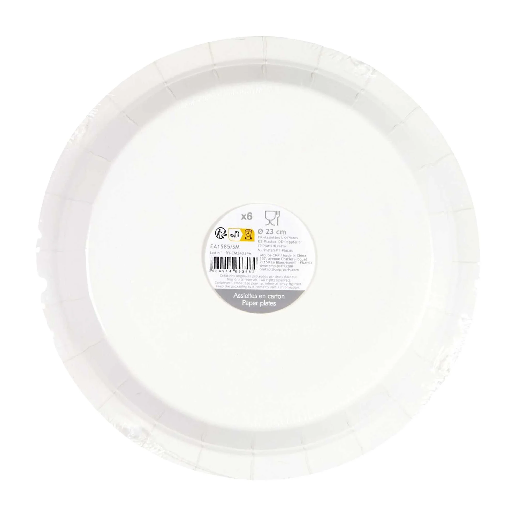 6 assiettes en carton lion - Image 2