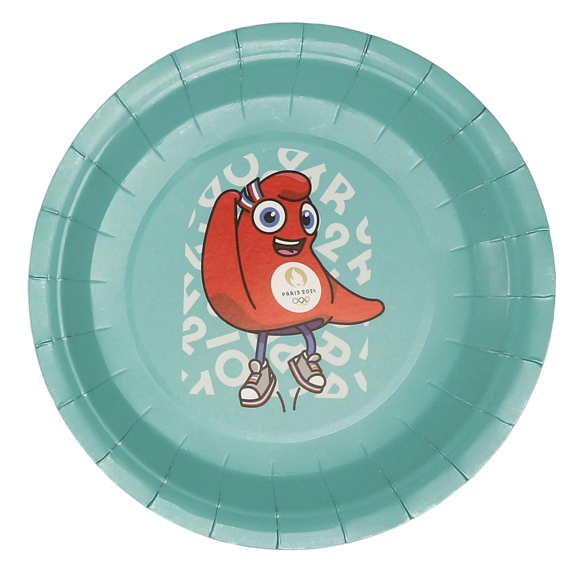 6 assiettes en carton Mascotte Paris 2024 - Image 3