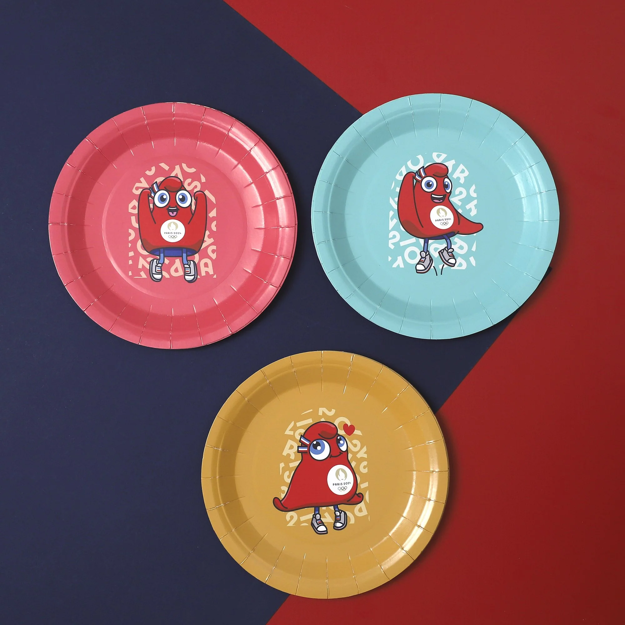 6 assiettes en carton Mascotte Paris 2024 - Image 5
