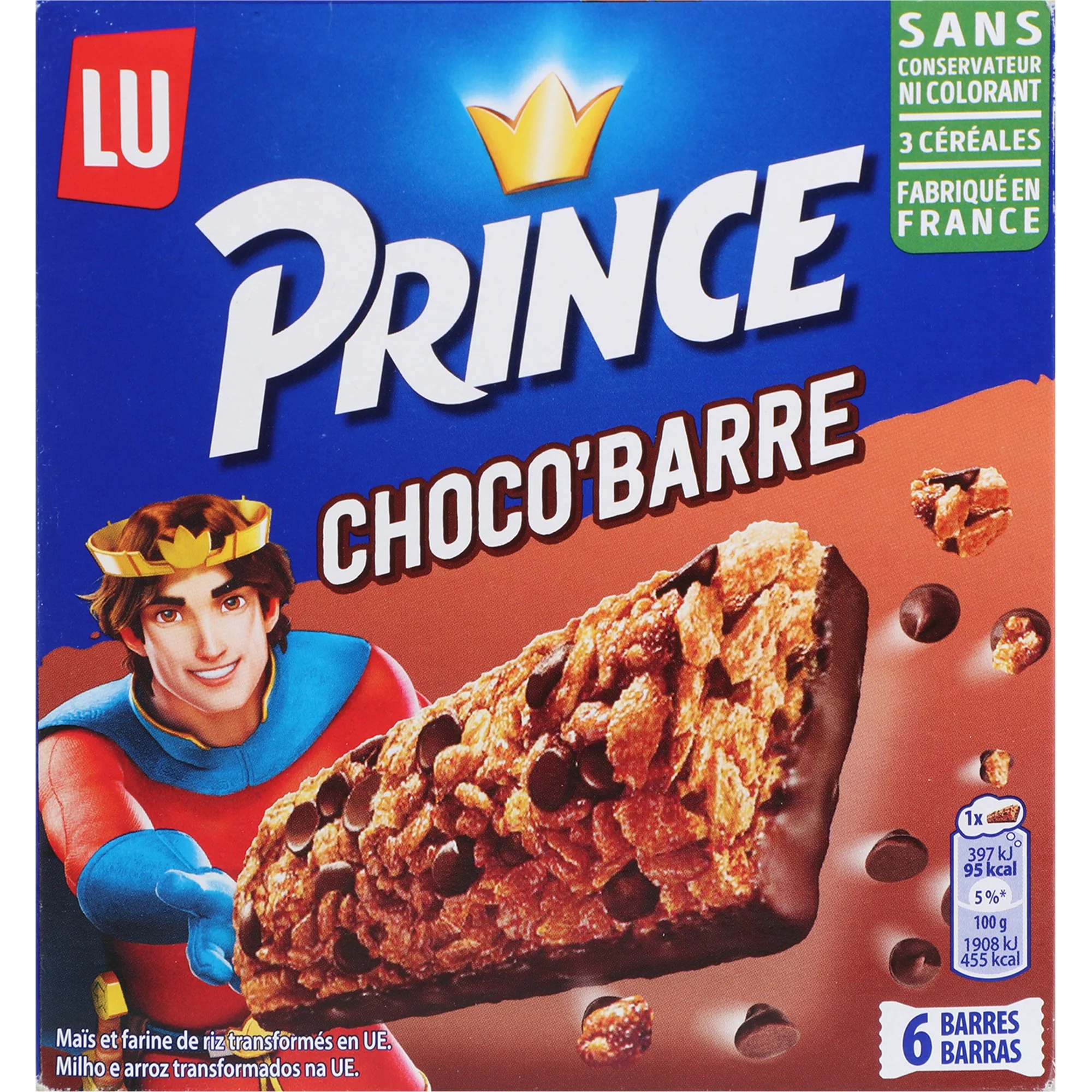 6 barres de chocolat