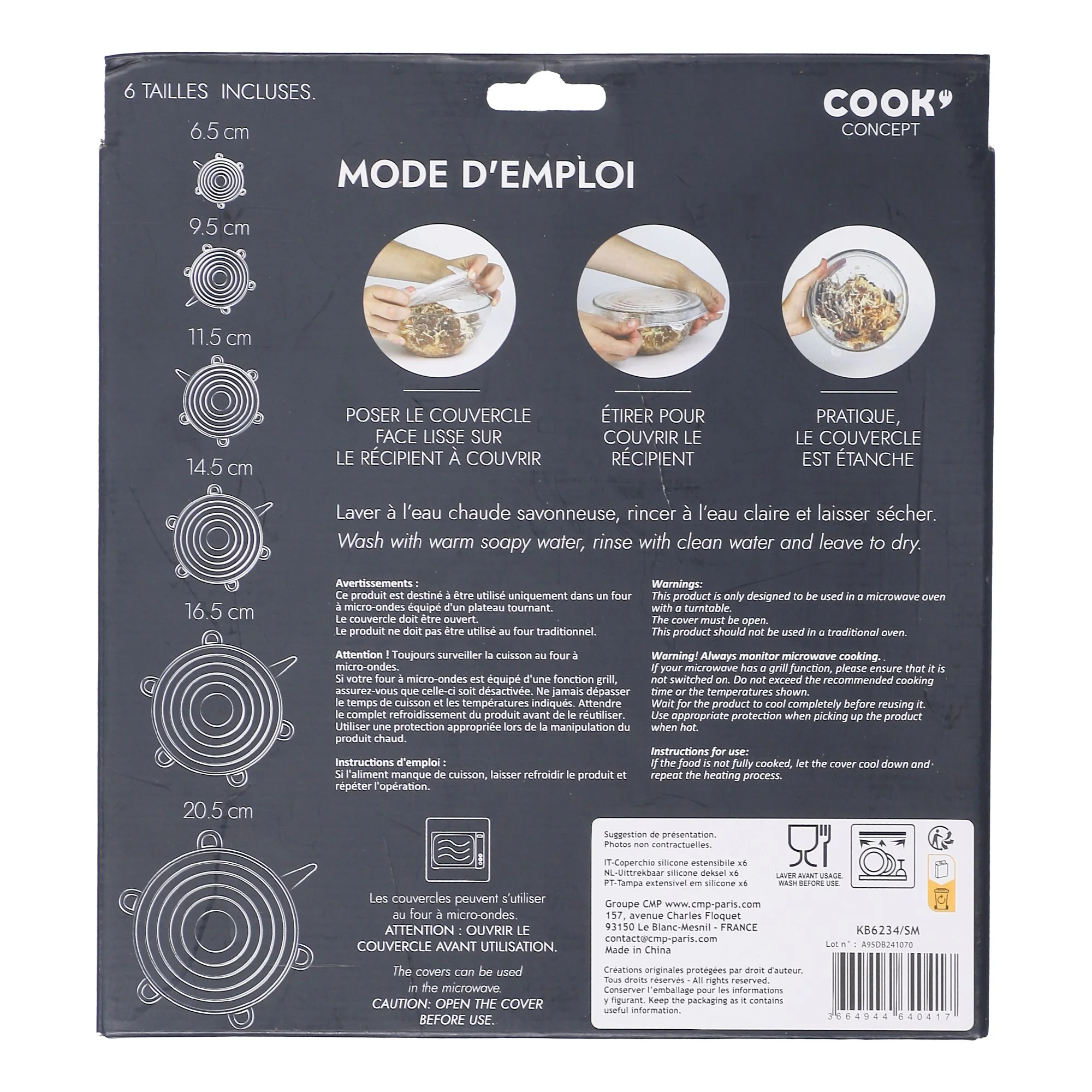 6 couvercles de conservation en silicone - Image 4