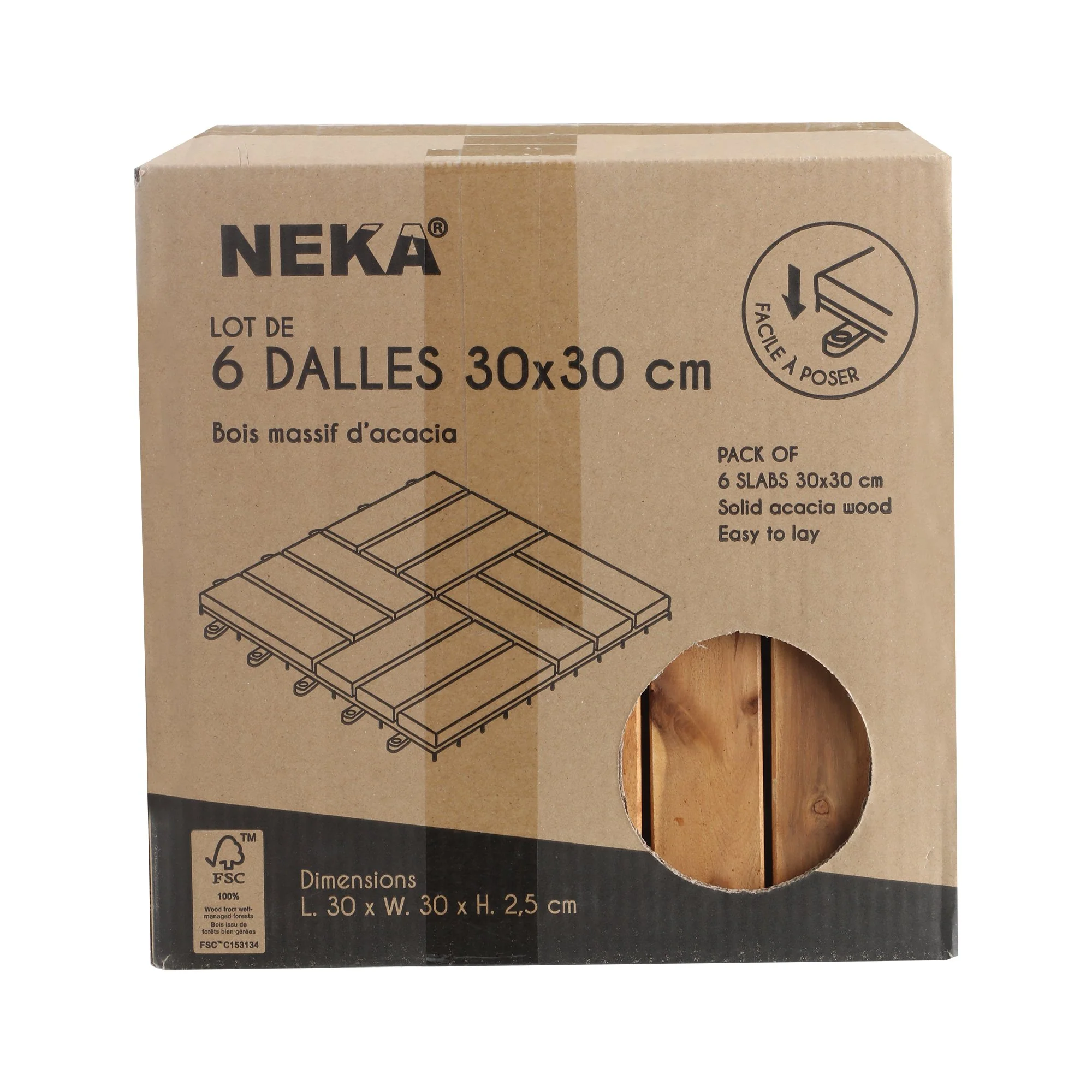 6 dalles acacia 30x30 cm - Image 5