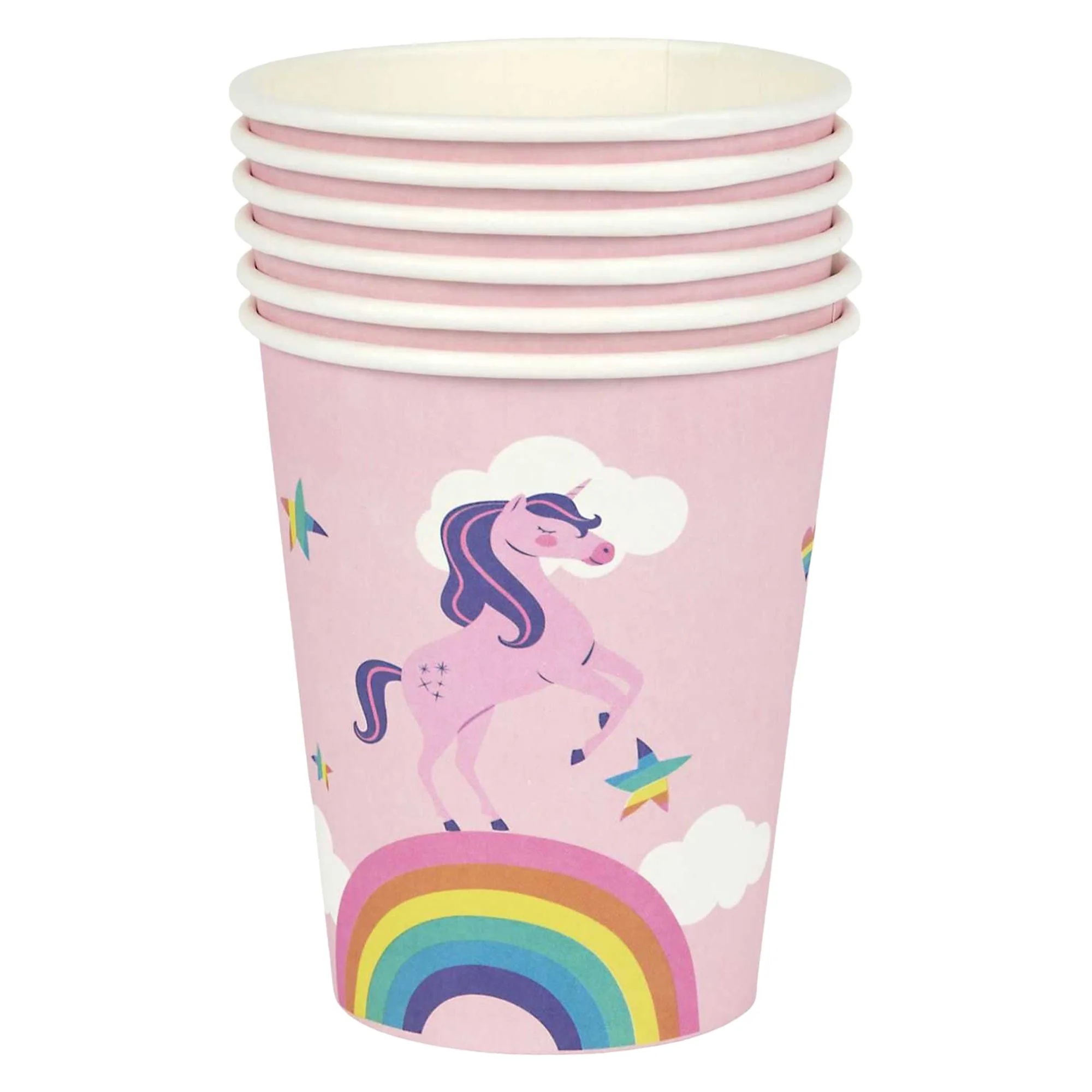 6 gobelets en carton licorne