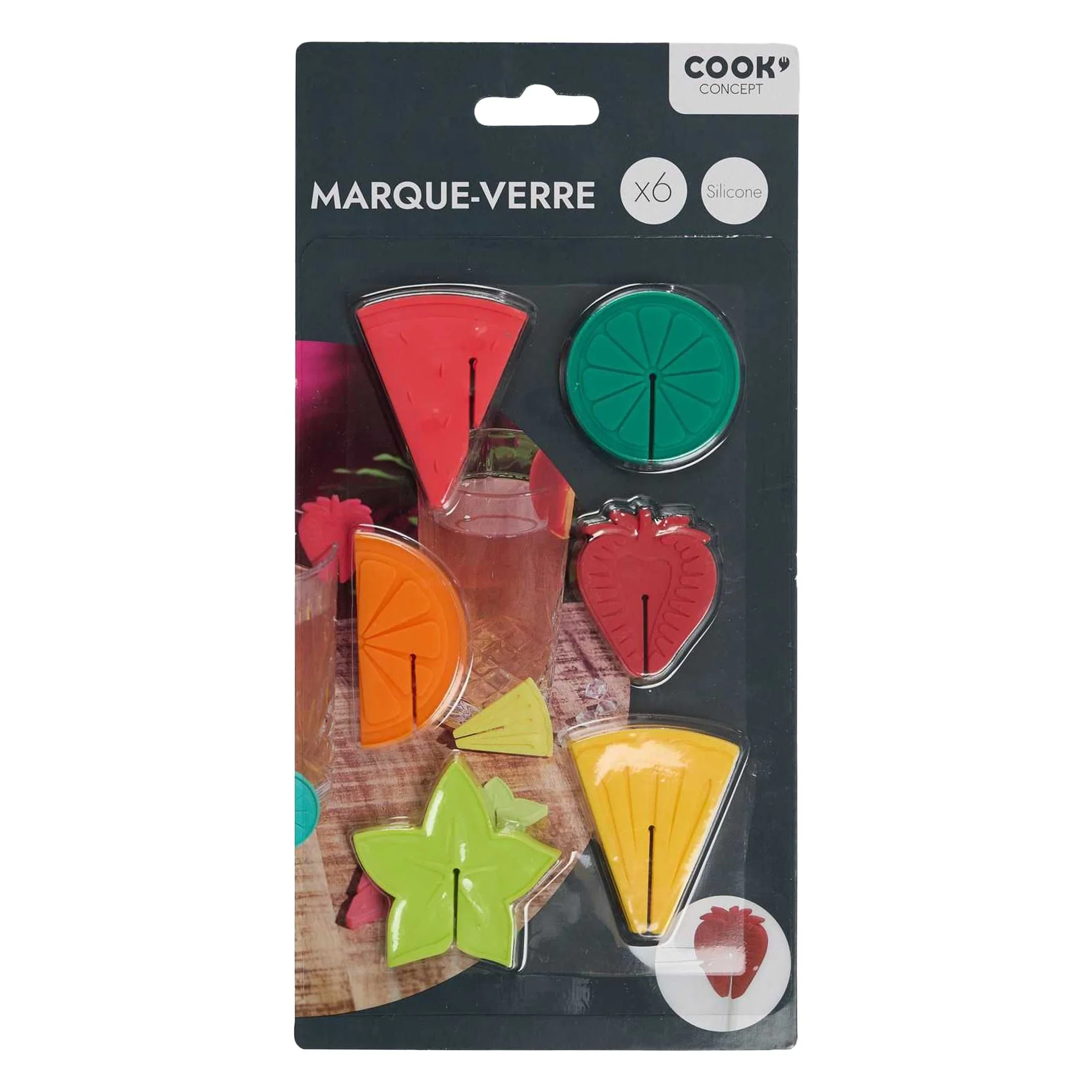 6 MARQUES VERRES EXOTIQUE