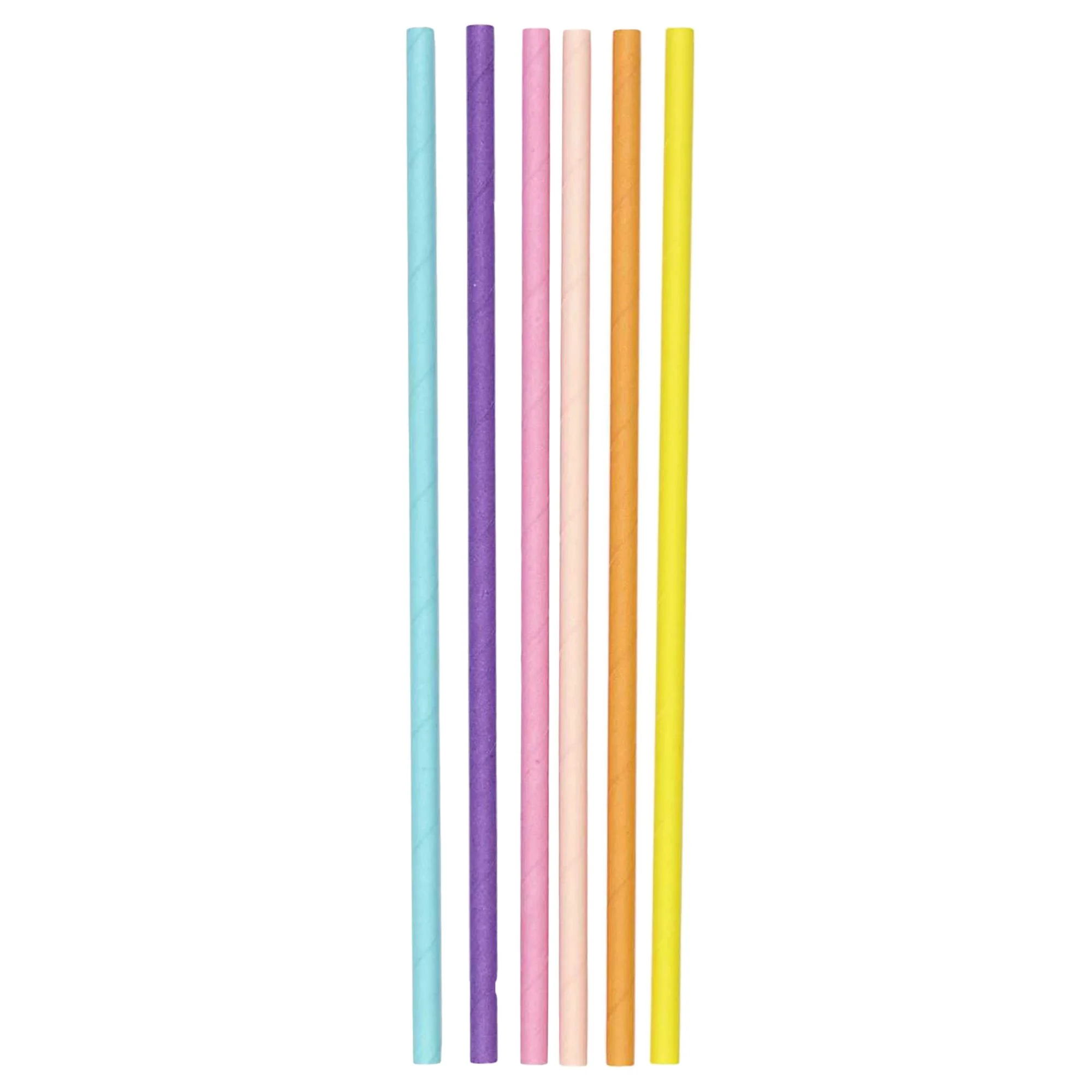 6 pailles en carton licorne - Image 2