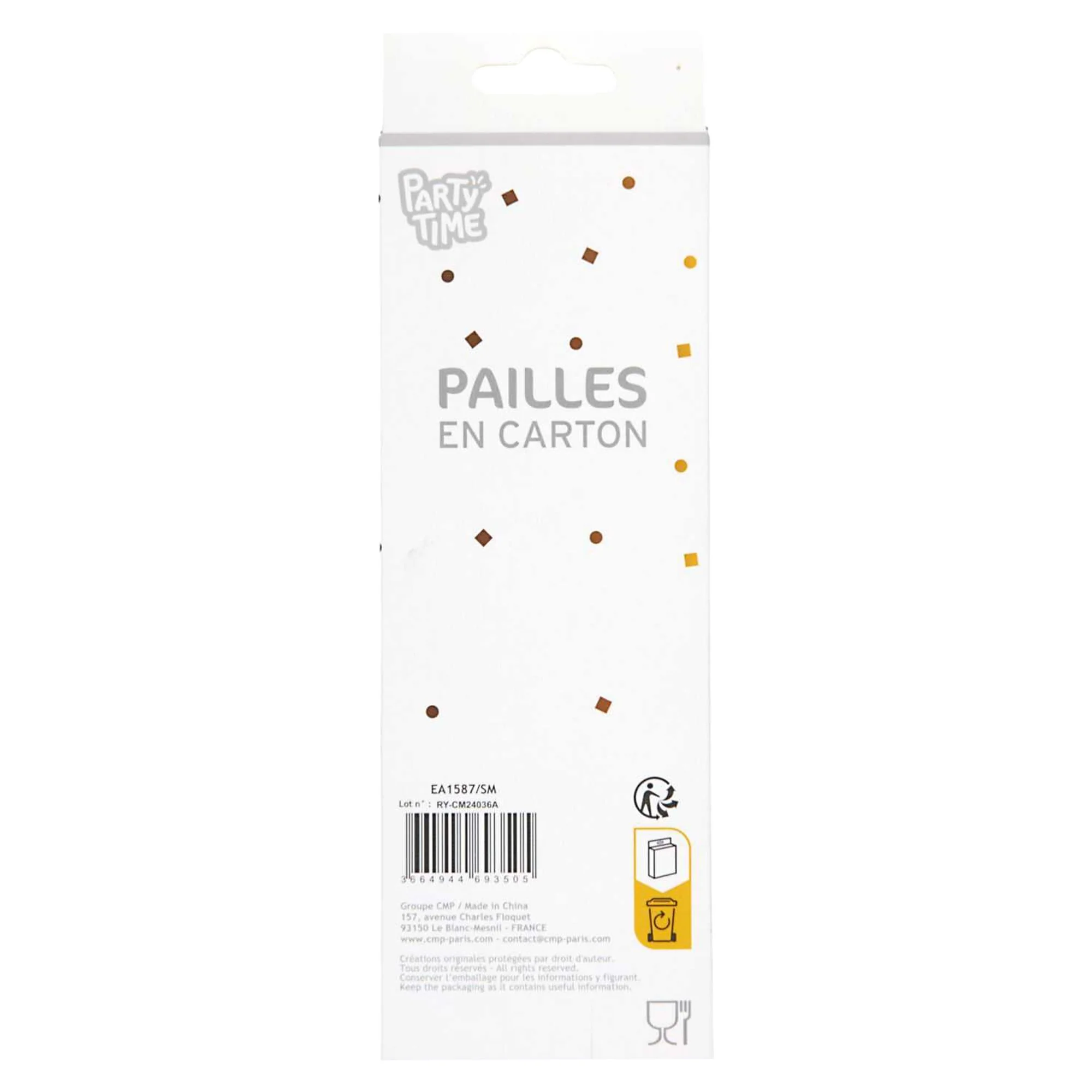 6 pailles en carton Lion - Image 3